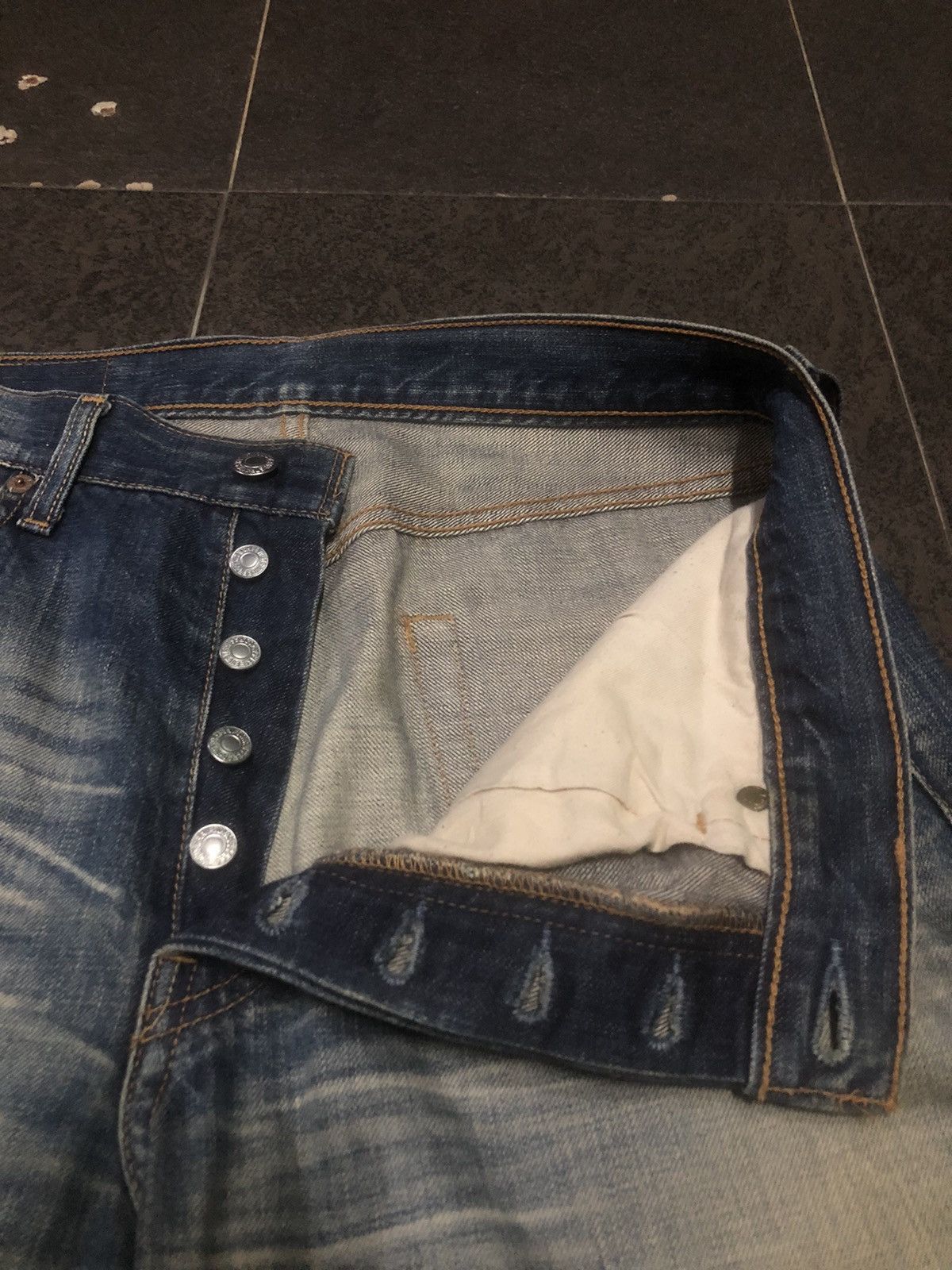 Levi's Vintage 90s Levis 501e Blue Faded Denim Size US 32 / EU 48 - 16 Thumbnail