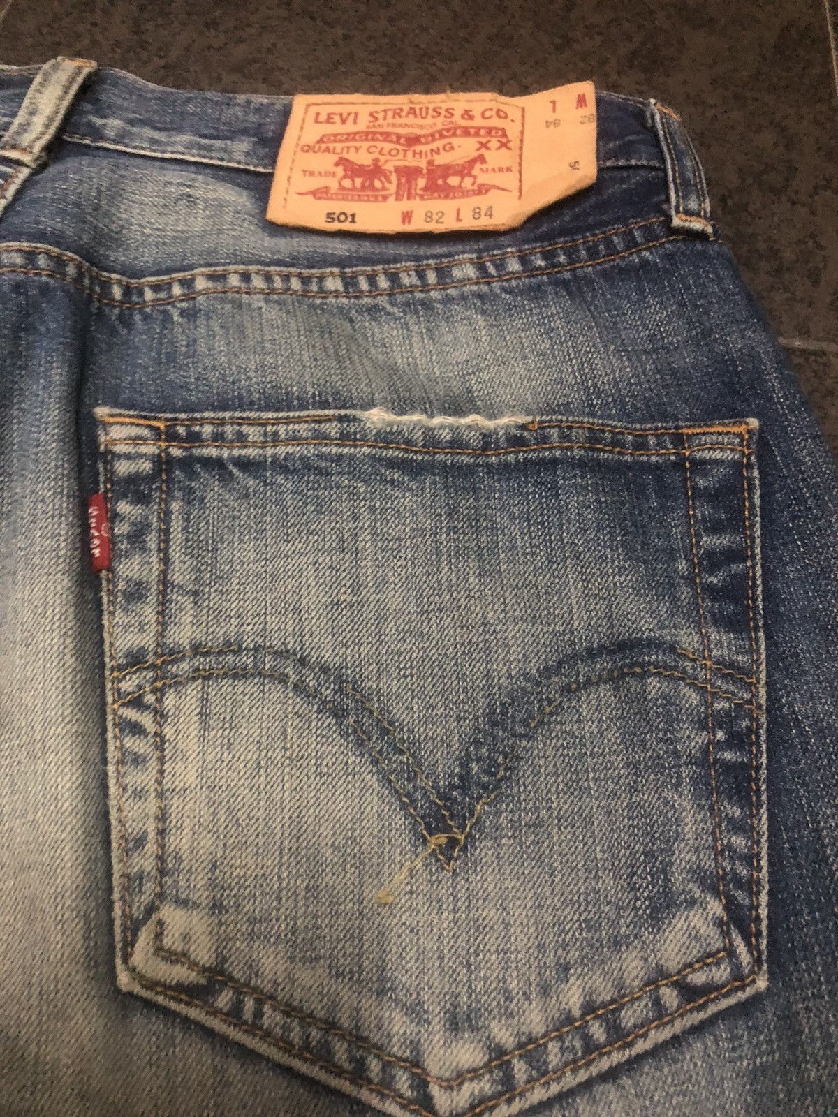 Levi's Vintage 90s Levis 501e Blue Faded Denim Size US 32 / EU 48 - 13 Thumbnail