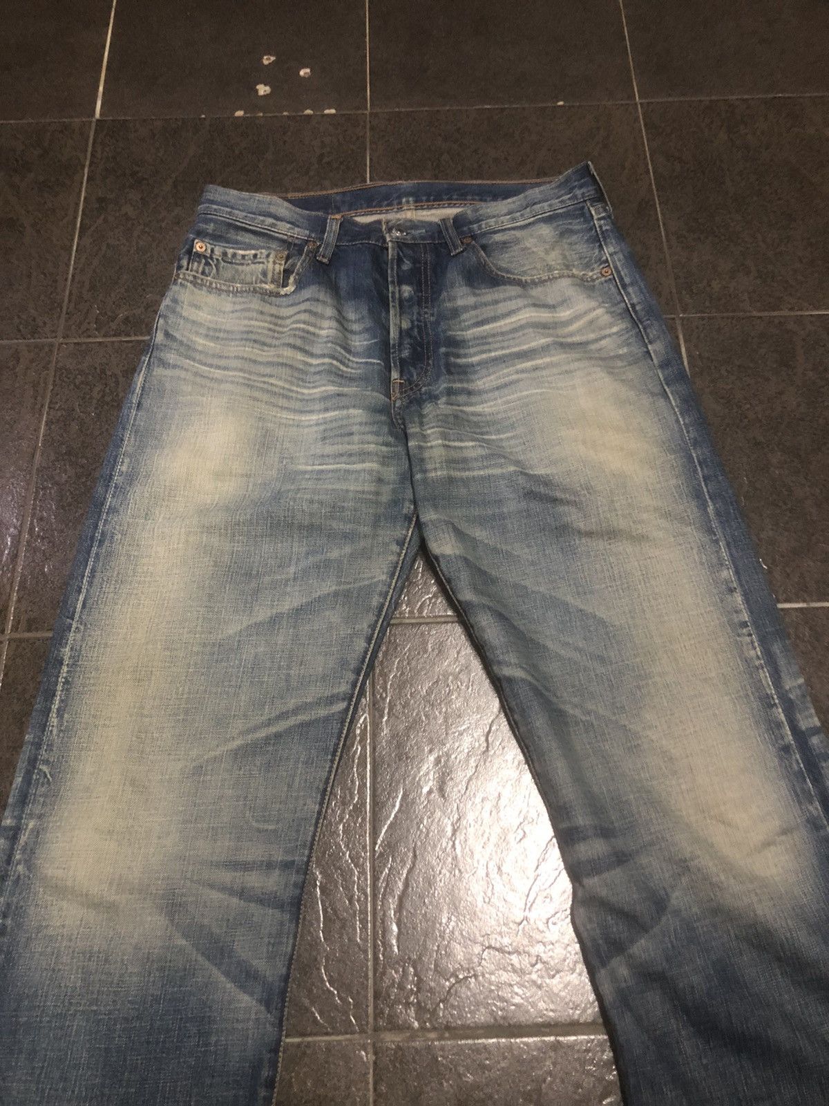 Levi's Vintage 90s Levis 501e Blue Faded Denim Size US 32 / EU 48 - 5 Thumbnail