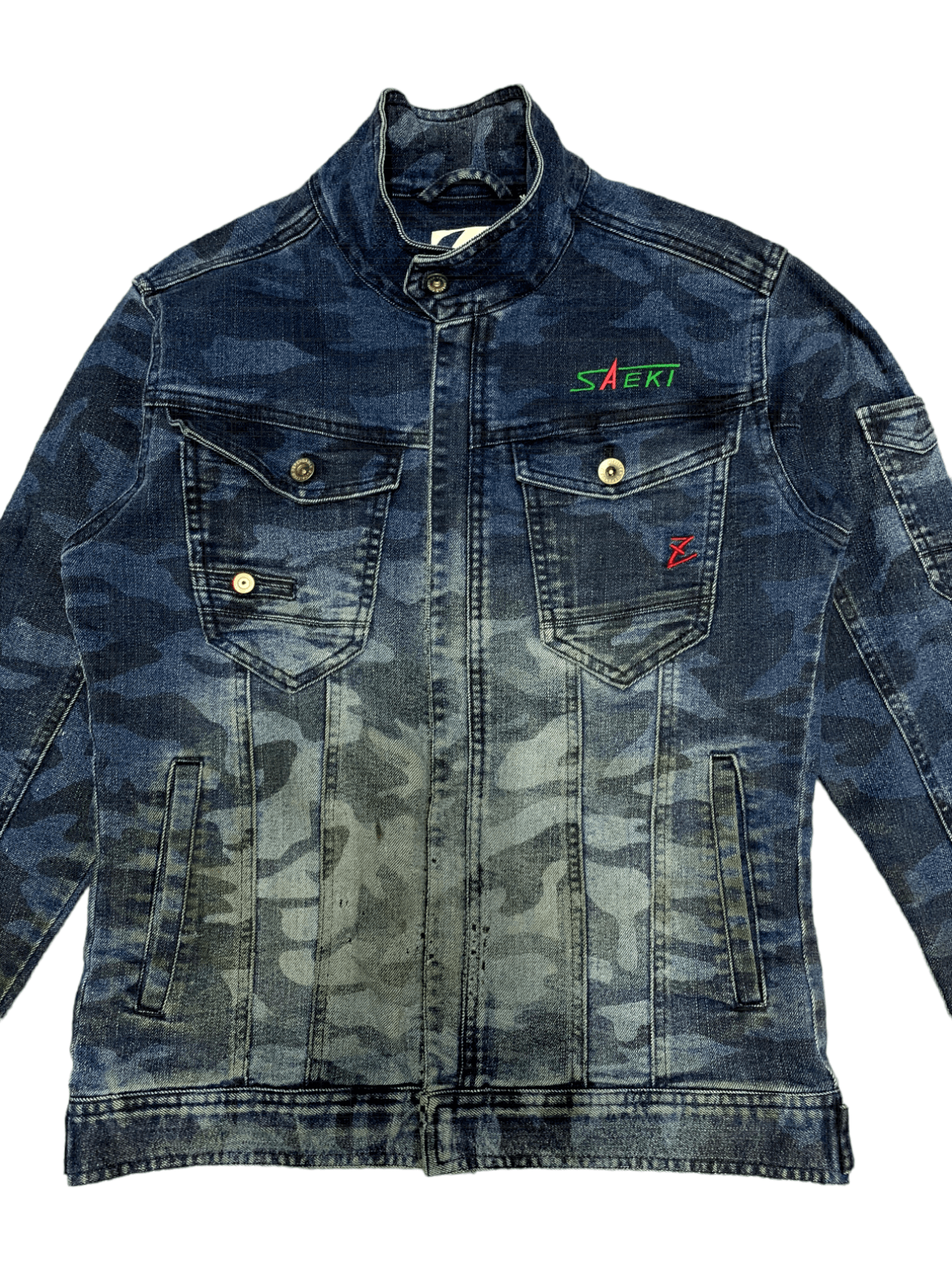 Japanese Brand Vintage Japanese Camouflage Army Style Denim Jacket Size US M / EU 48-50 / 2 - 9 Thumbnail