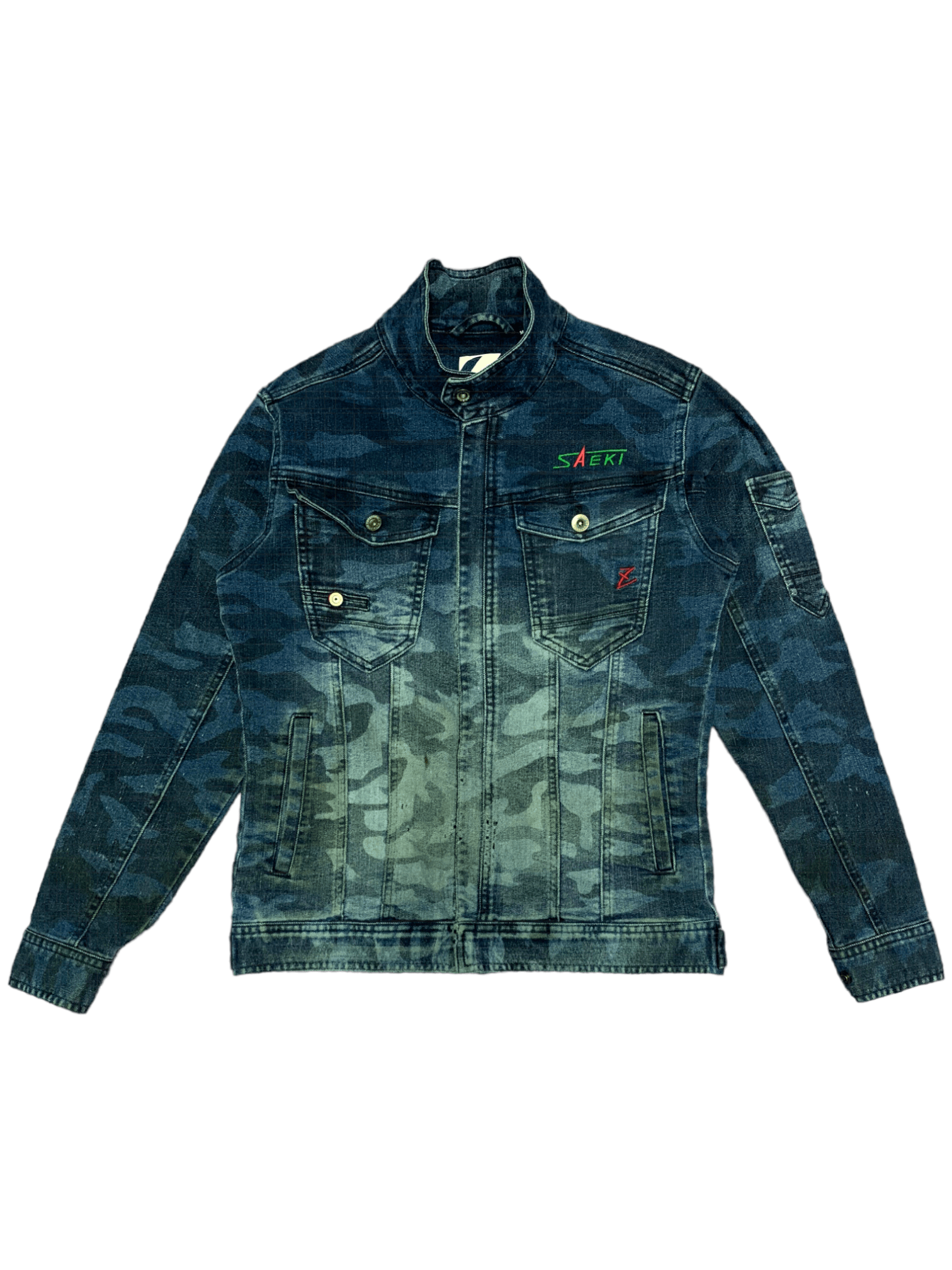Japanese Brand Vintage Japanese Camouflage Army Style Denim Jacket Size US M / EU 48-50 / 2 - 1 Thumbnail
