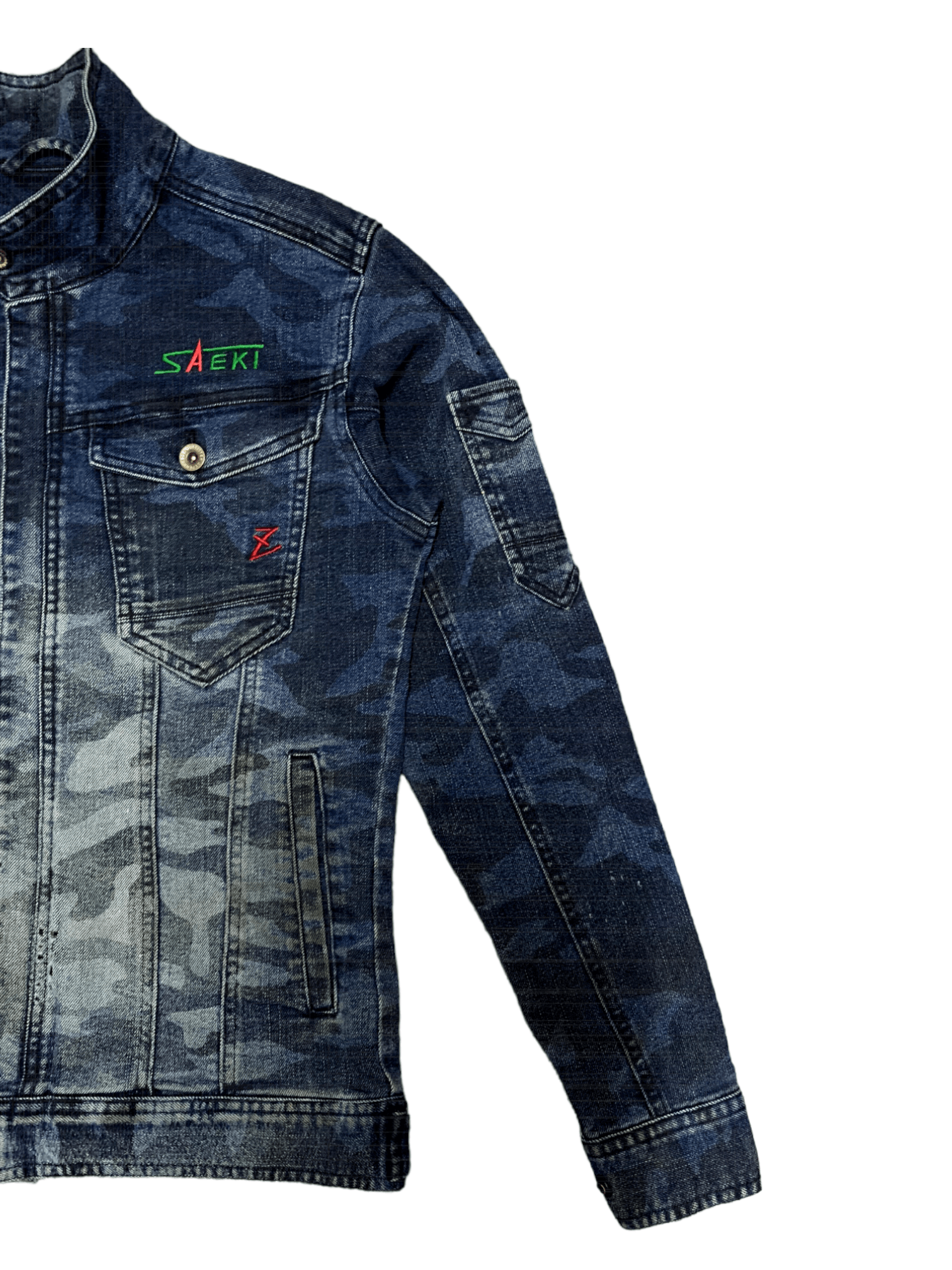 Japanese Brand Vintage Japanese Camouflage Army Style Denim Jacket Size US M / EU 48-50 / 2 - 5 Thumbnail