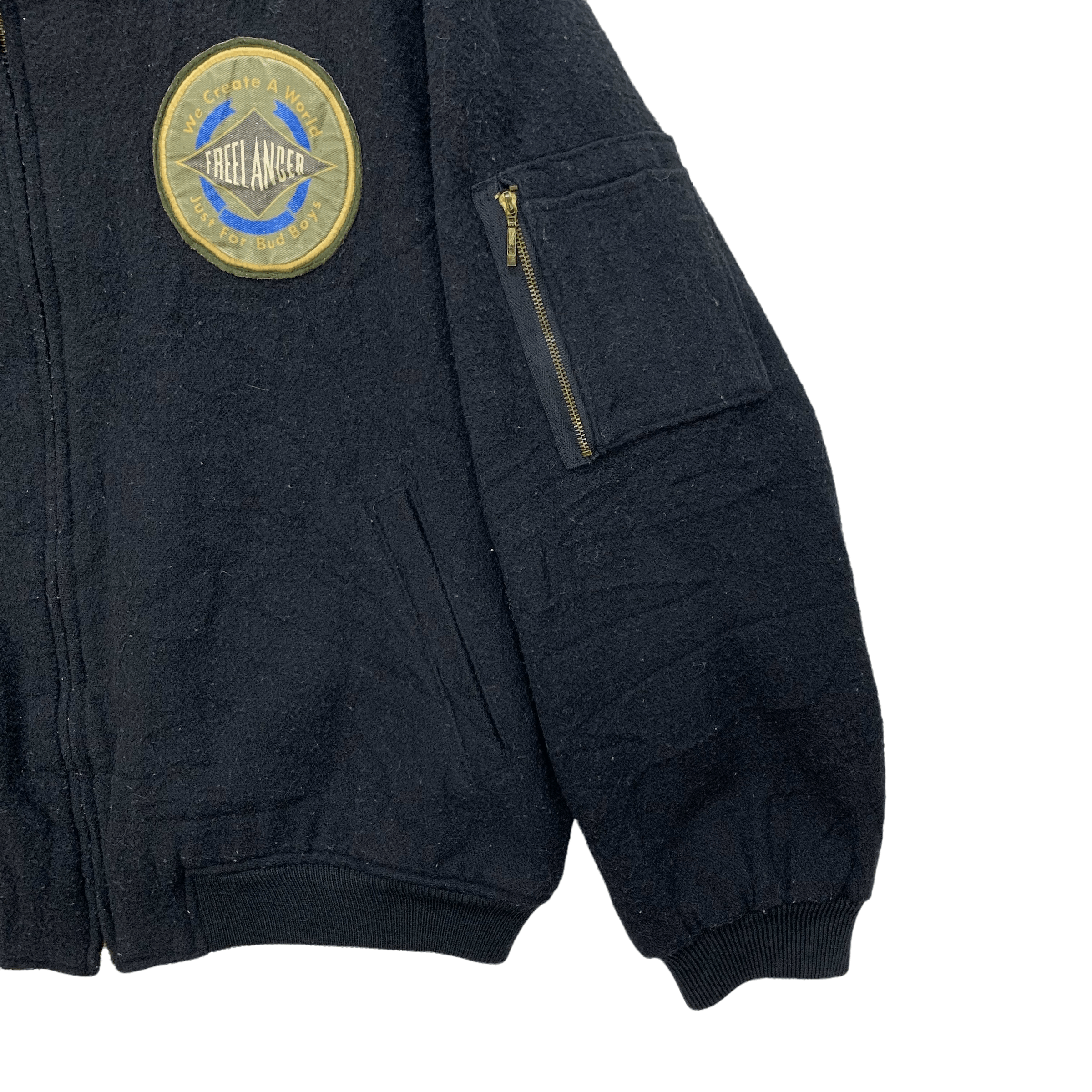 Japanese Brand FREELANCER Wool Bomber Jacket #4128-143 Size US S / EU 44-46 / 1 - 5 Thumbnail