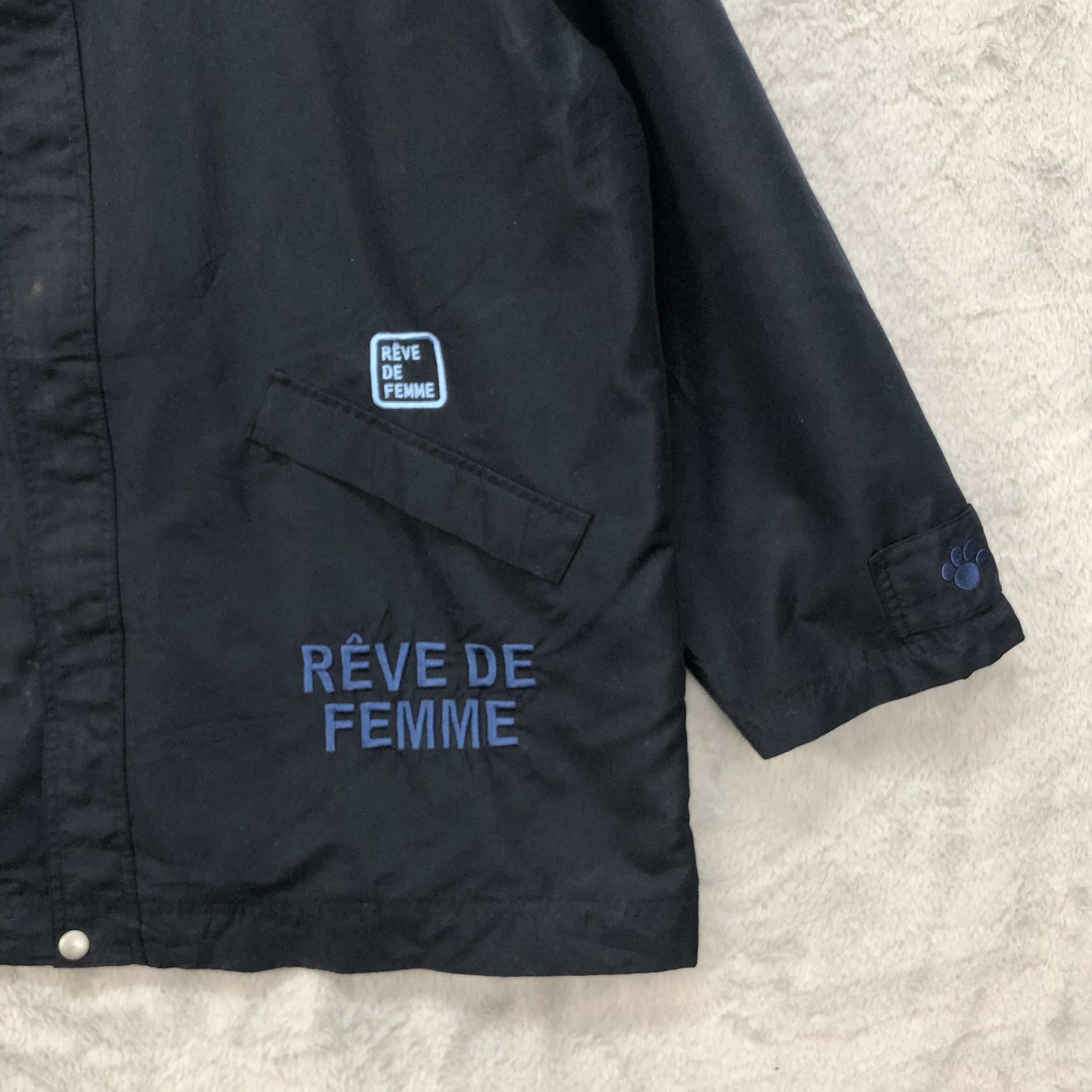 Japanese Brand REVE DE FEMME Embroidered Big Logo Light Jacket #4926-30 Size US L / EU 52-54 / 3 - 7 Thumbnail