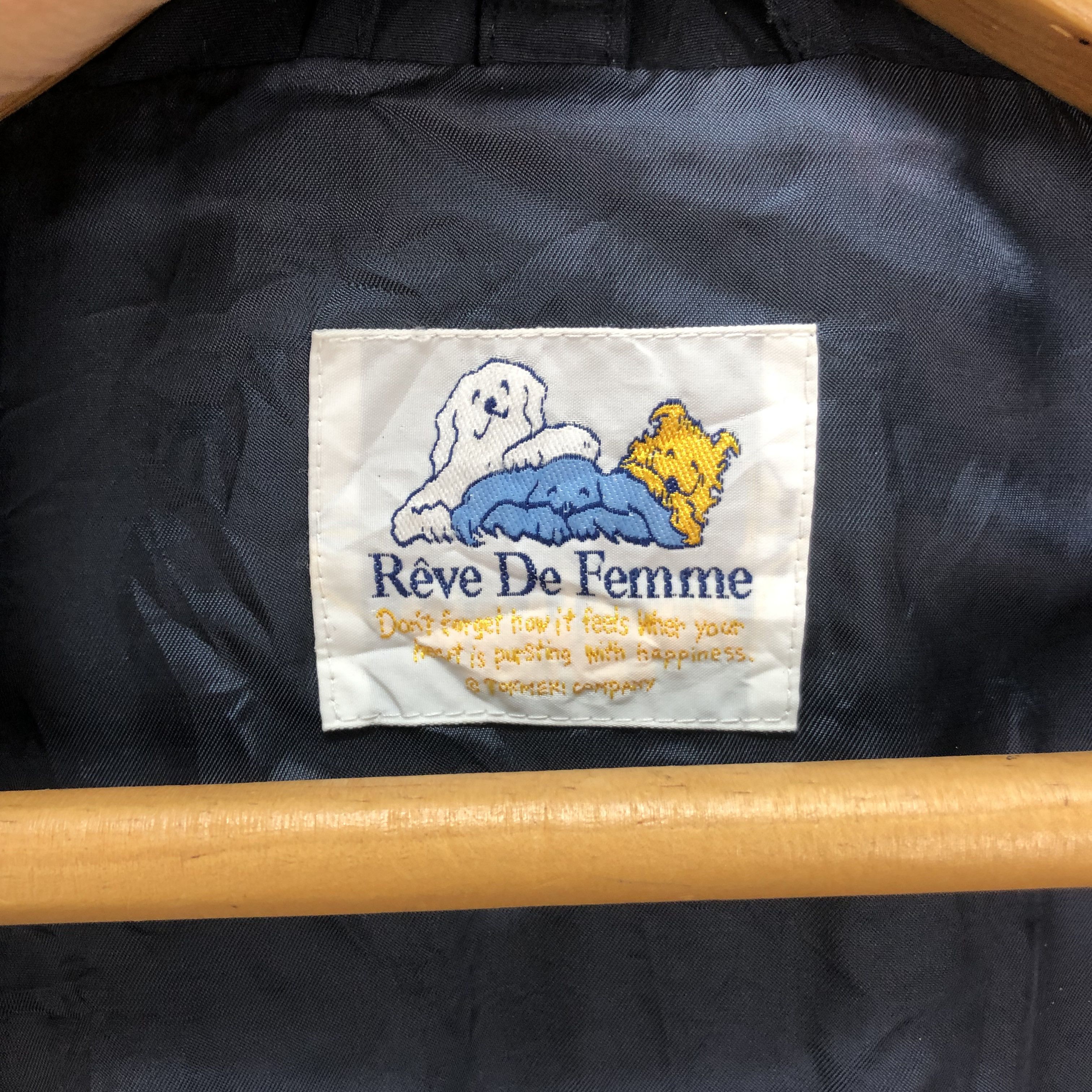 Japanese Brand REVE DE FEMME Embroidered Big Logo Light Jacket #4926-30 Size US L / EU 52-54 / 3 - 9 Thumbnail