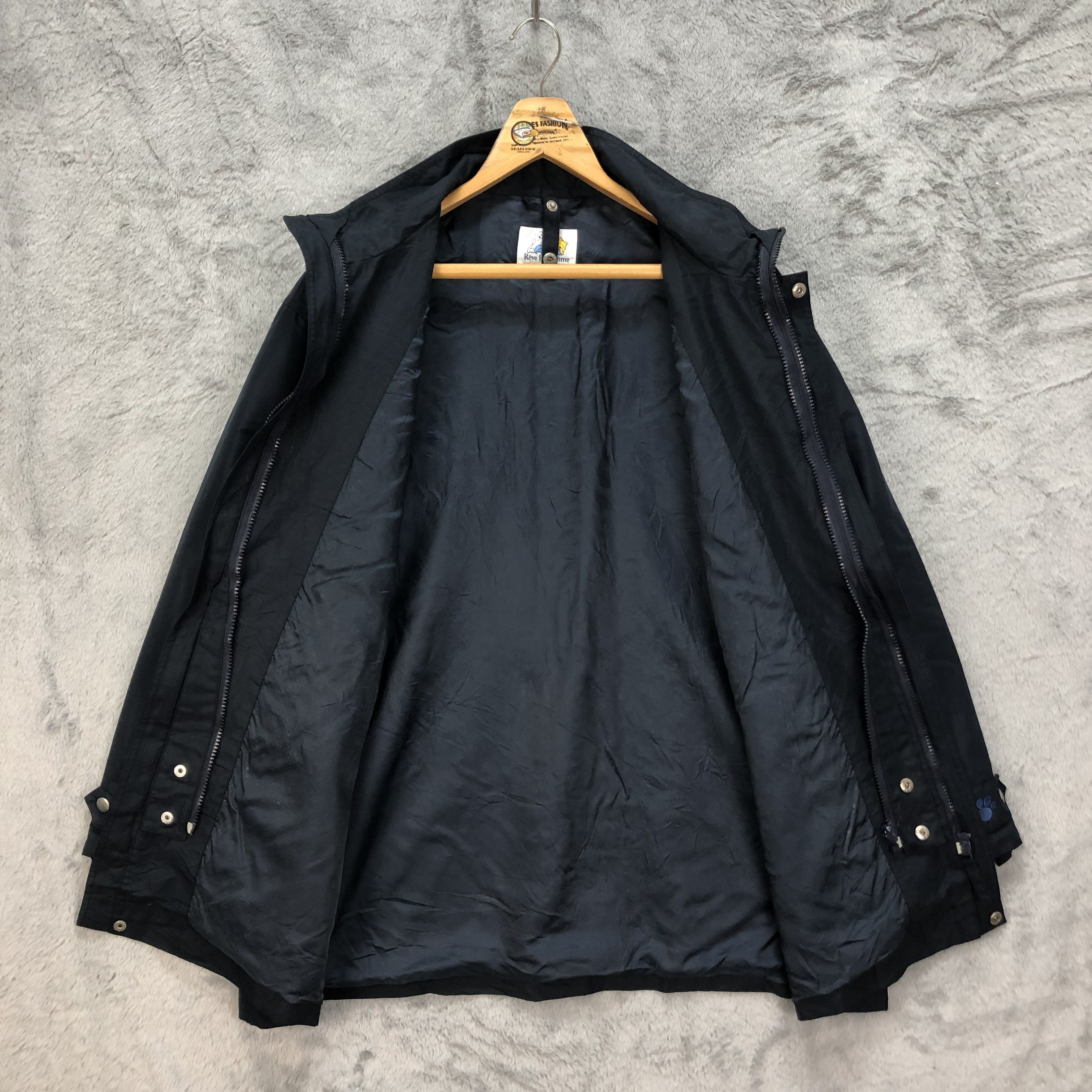 Japanese Brand REVE DE FEMME Embroidered Big Logo Light Jacket #4926-30 Size US L / EU 52-54 / 3 - 8 Thumbnail