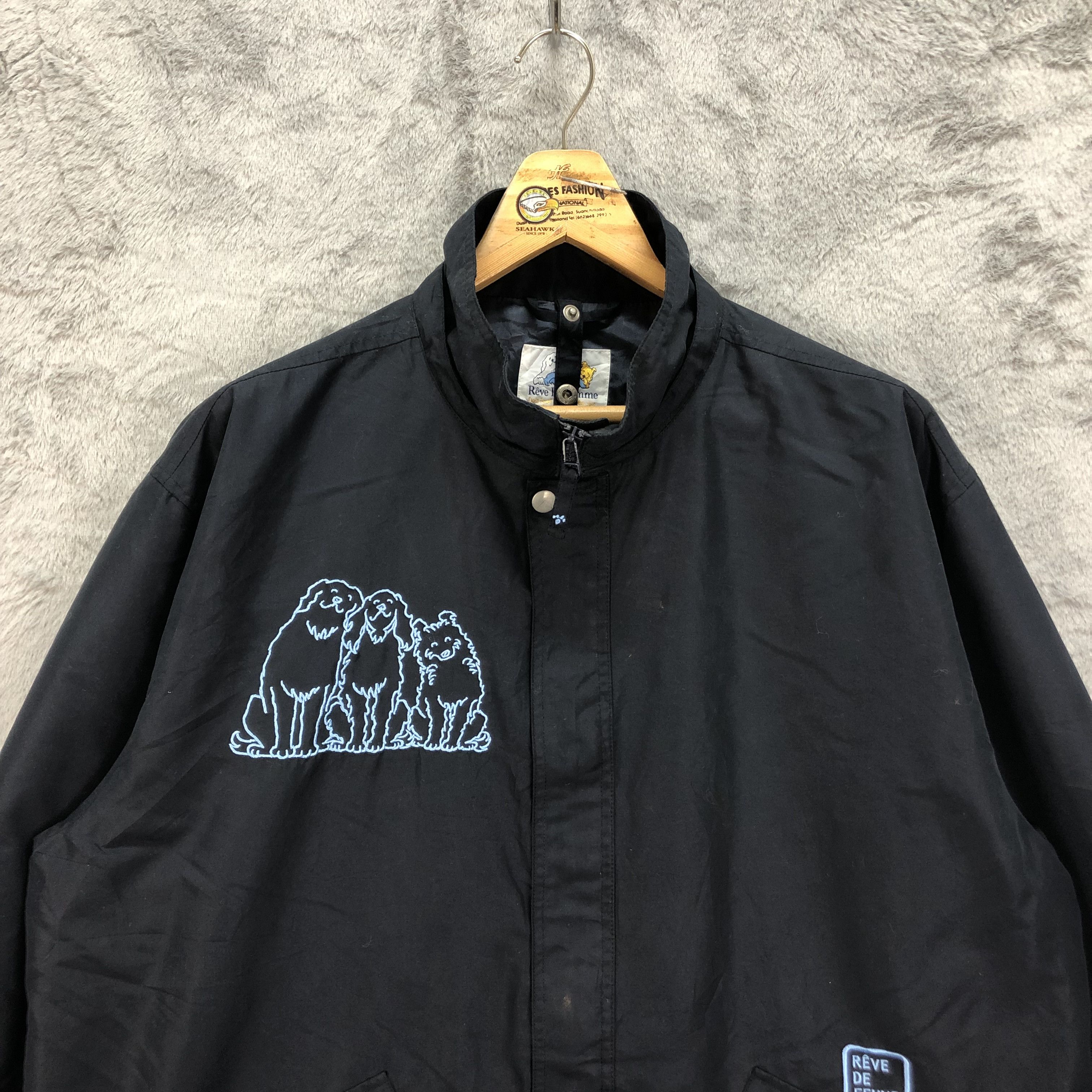 Japanese Brand REVE DE FEMME Embroidered Big Logo Light Jacket #4926-30 Size US L / EU 52-54 / 3 - 2 Thumbnail