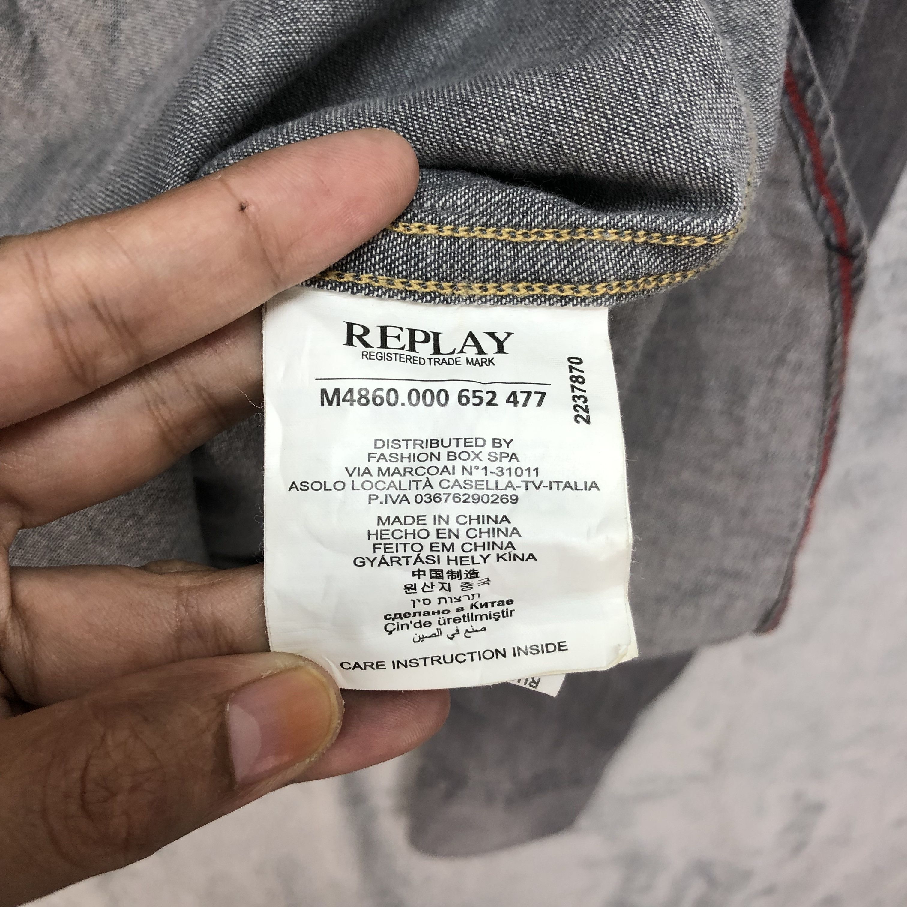 Japanese Brand Vintage Replay Denim Button Ups Shirt / Chambray #4734-166 Size US S / EU 44-46 / 1 - 12 Thumbnail