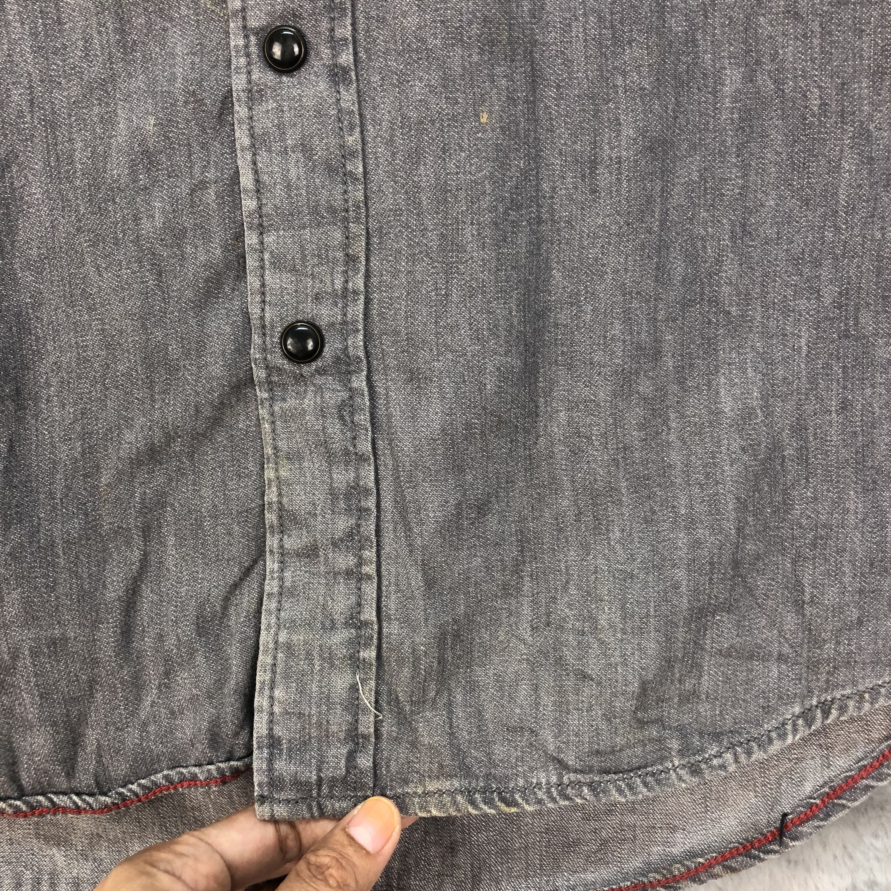Japanese Brand Vintage Replay Denim Button Ups Shirt / Chambray #4734-166 Size US S / EU 44-46 / 1 - 6 Thumbnail
