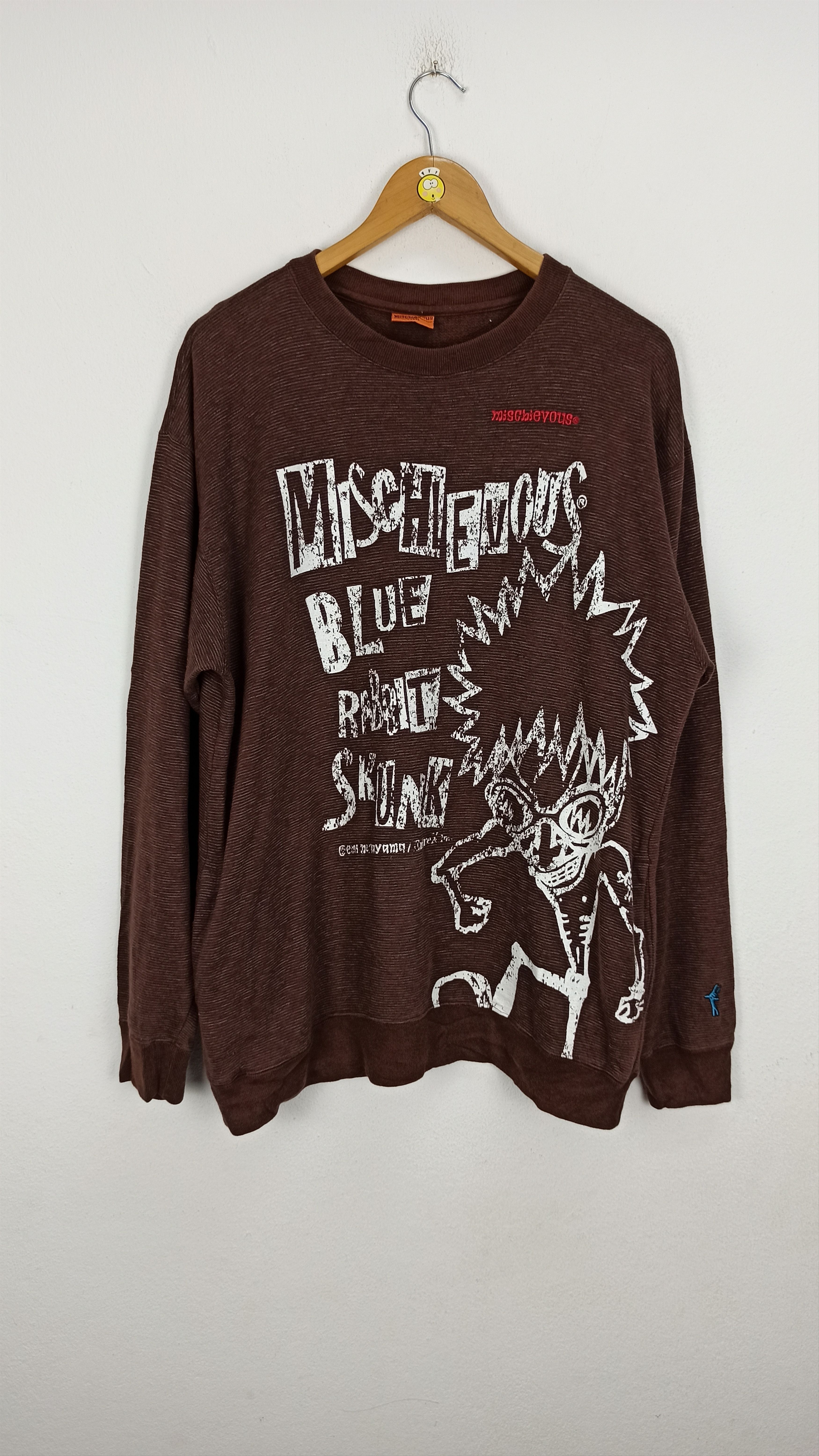 Japanese Brand 🔥STEALS🔥 Sweatshirt Mischievous Blue Rabbit Skunks Size US L / EU 52-54 / 3 - 1 Thumbnail