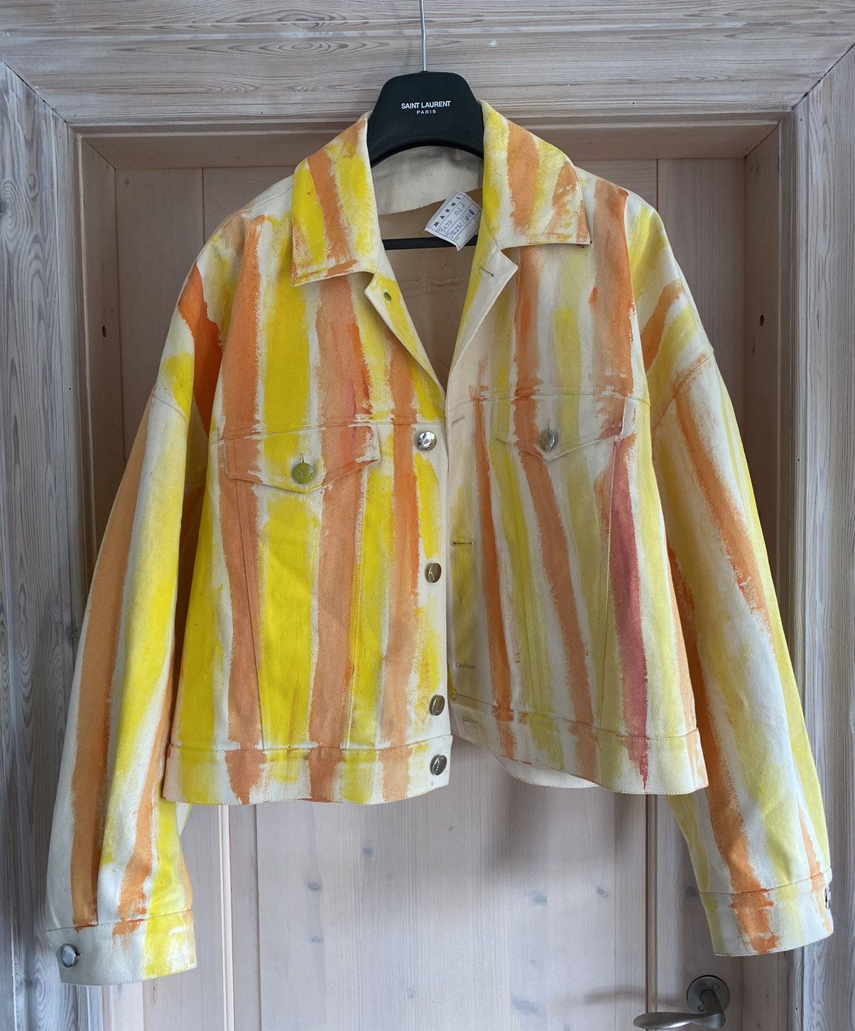Marni GRAIL Hand Painted Denim Jacket Size US L / EU 52-54 / 3 - 1 Thumbnail