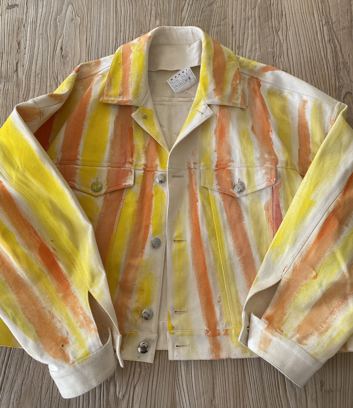 Marni GRAIL Hand Painted Denim Jacket Size US L / EU 52-54 / 3 - 3 Thumbnail