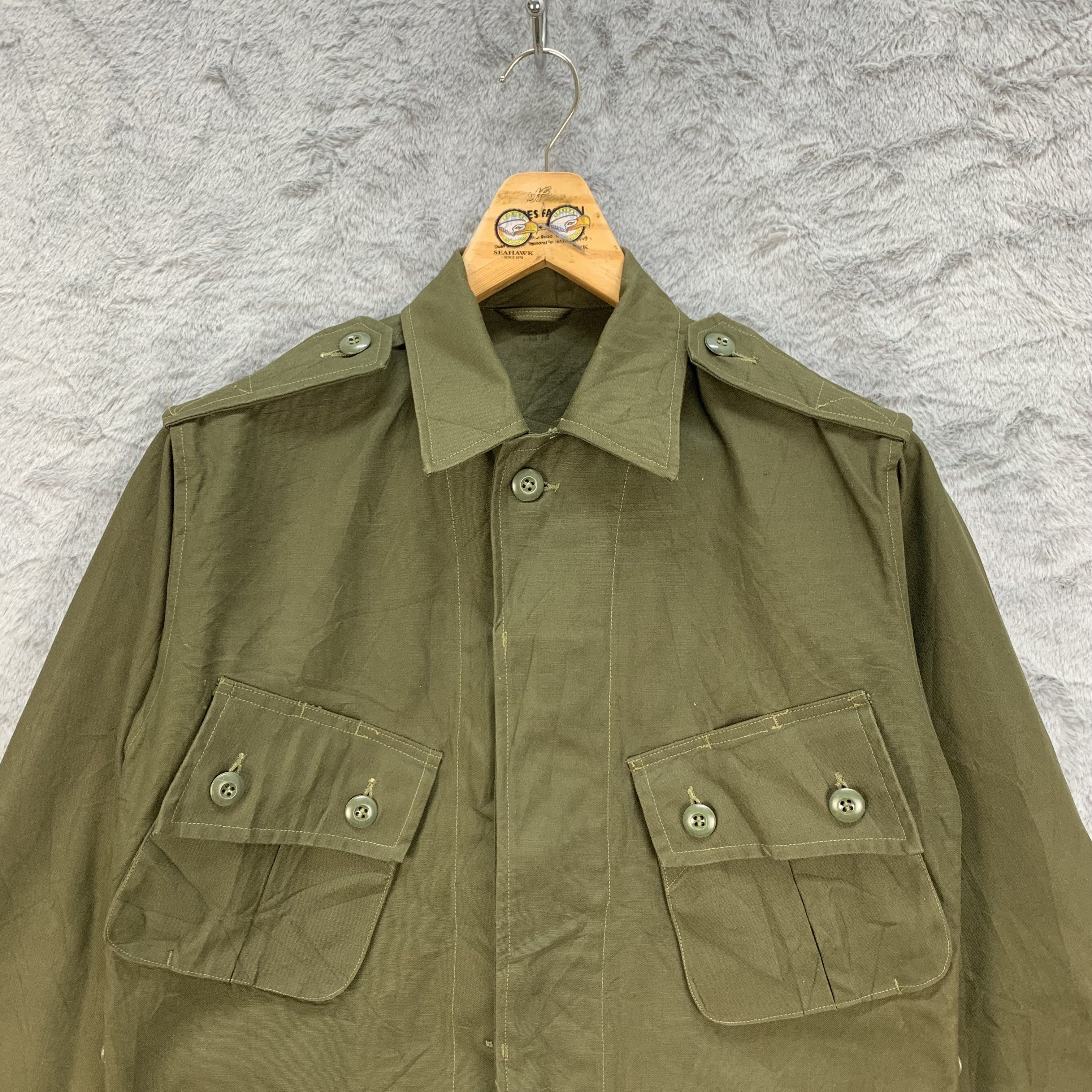 Vintage Army Uniform Military Field Jacket / Chore Jacket #4400-152 Size US M / EU 48-50 / 2 - 2 Thumbnail