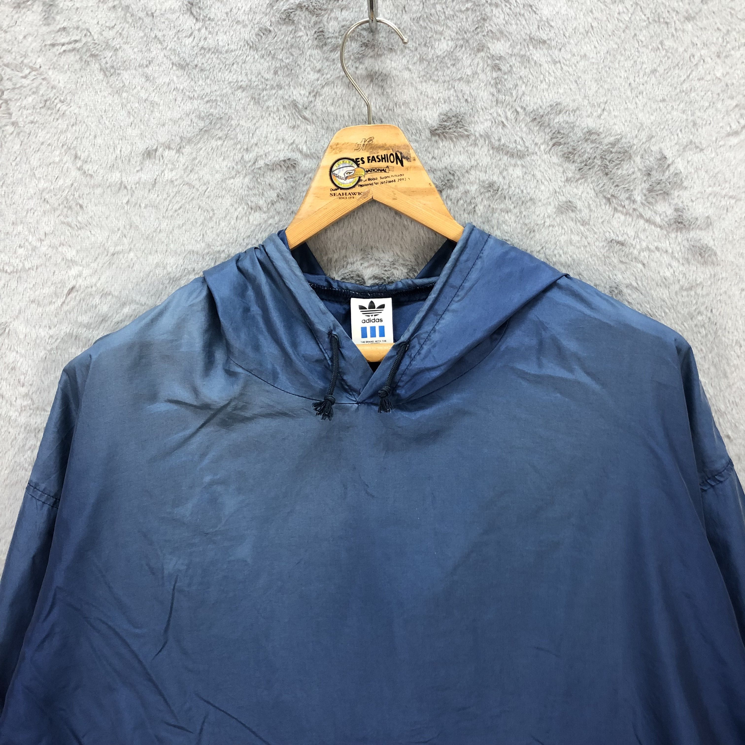 Adidas VINTAGE ADIDAS BIG LOGO PULLOVER WINDBREAKER #5522-195 Size US XL / EU 56 / 4 - 4 Thumbnail