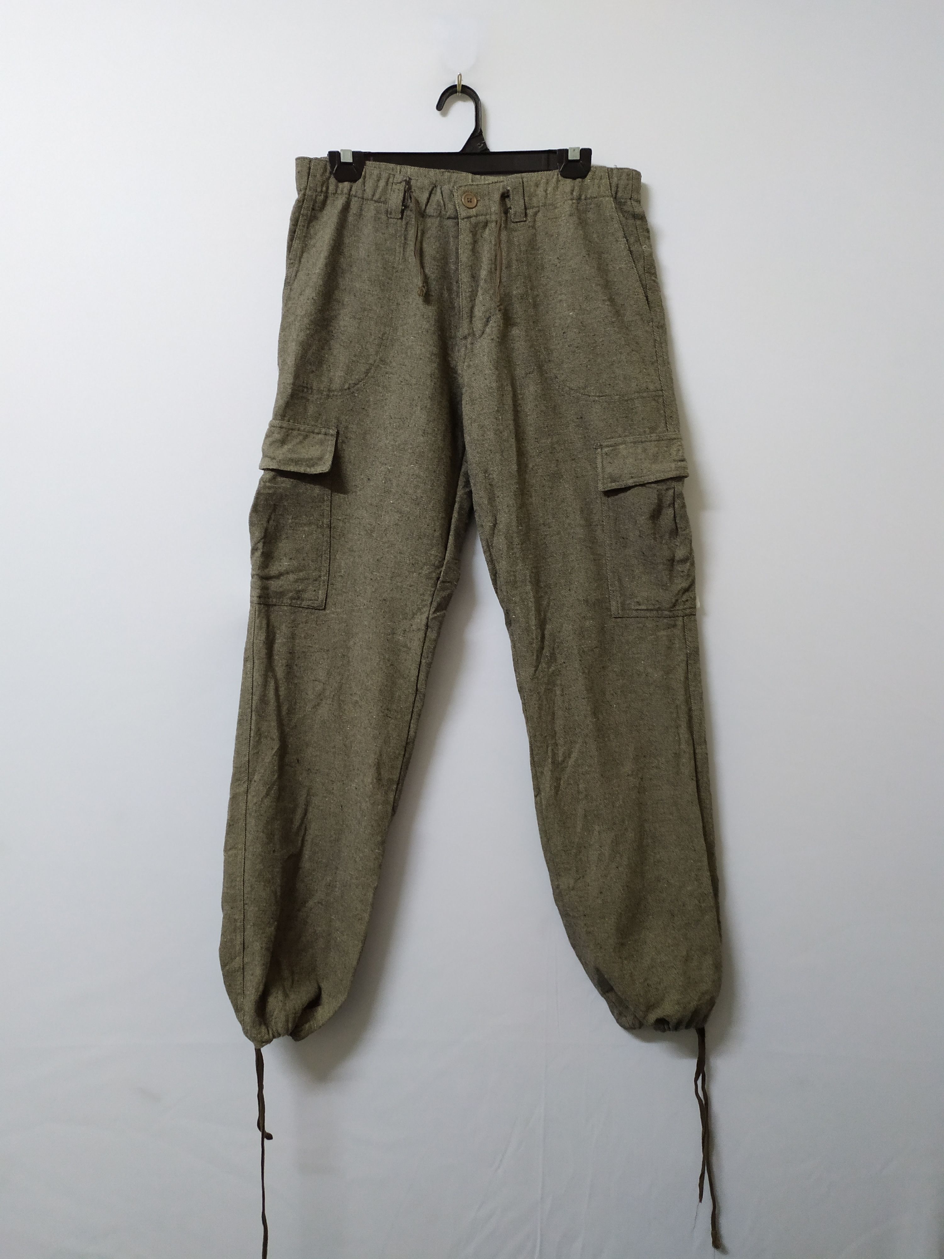 image of A0-03 Aogp Vintage Parachute Cargo Pants in Grey, Men's (Size 30)