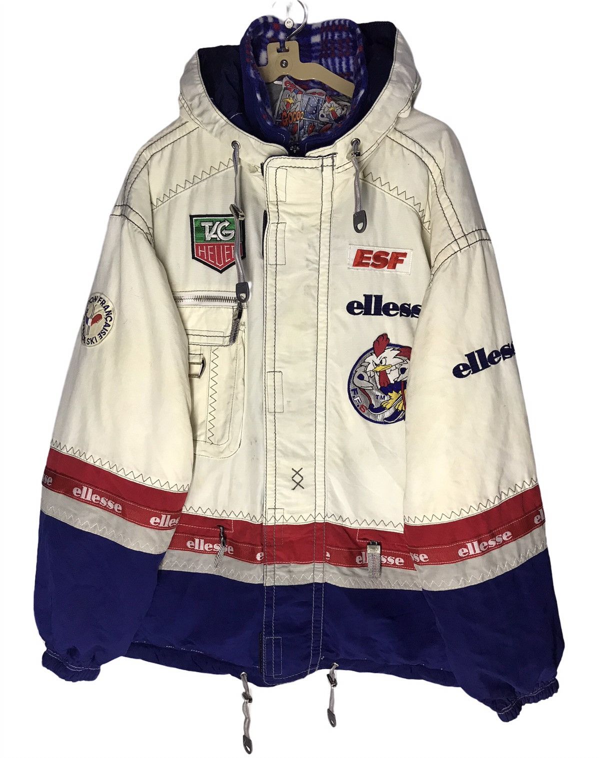 Ellesse by goldwin two layer zipper ski jacket with hoodie