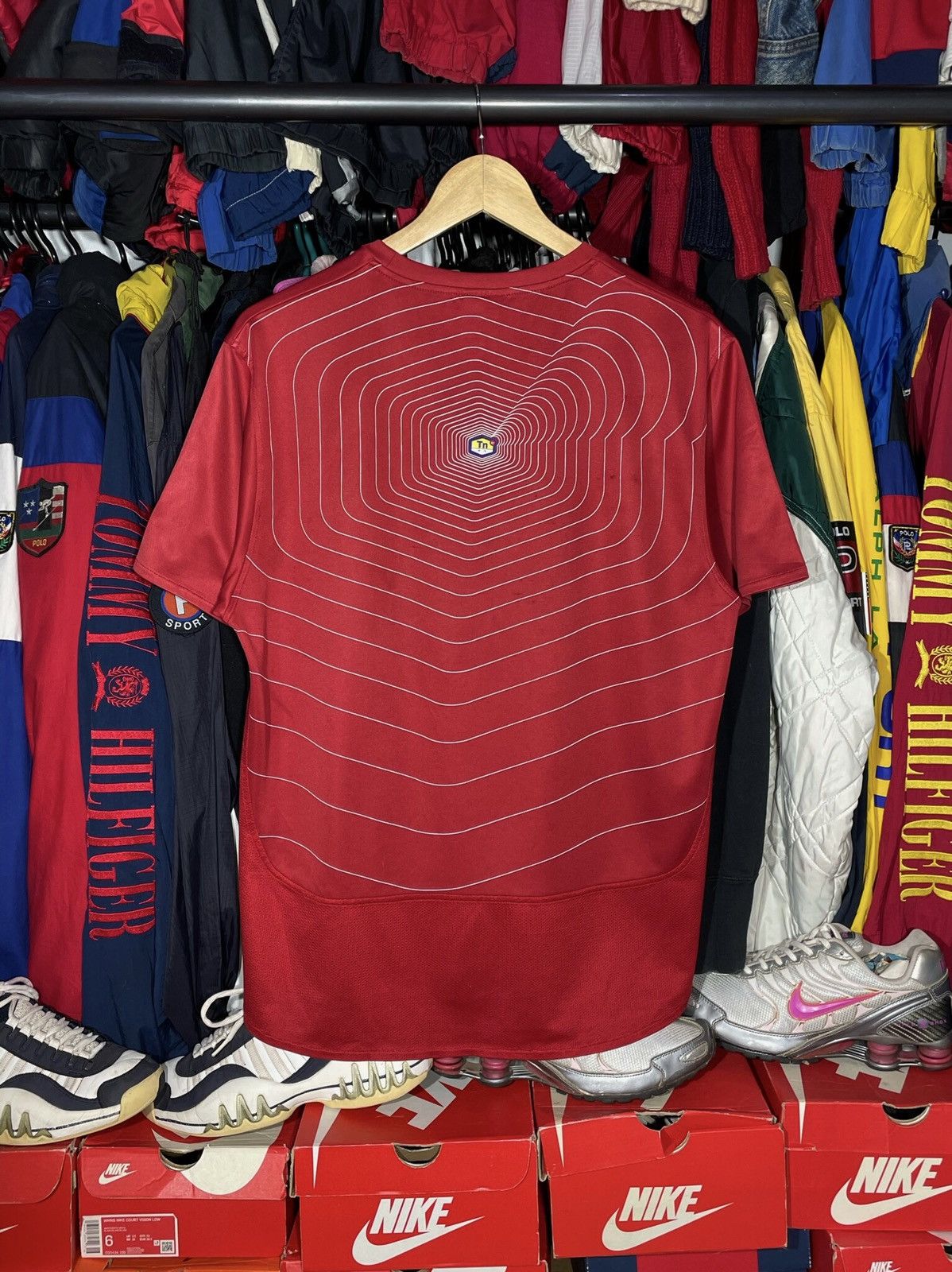 Nike × Vintage Nike TN Red Big Logo Size US M / EU 48-50 / 2 - 1 Thumbnail