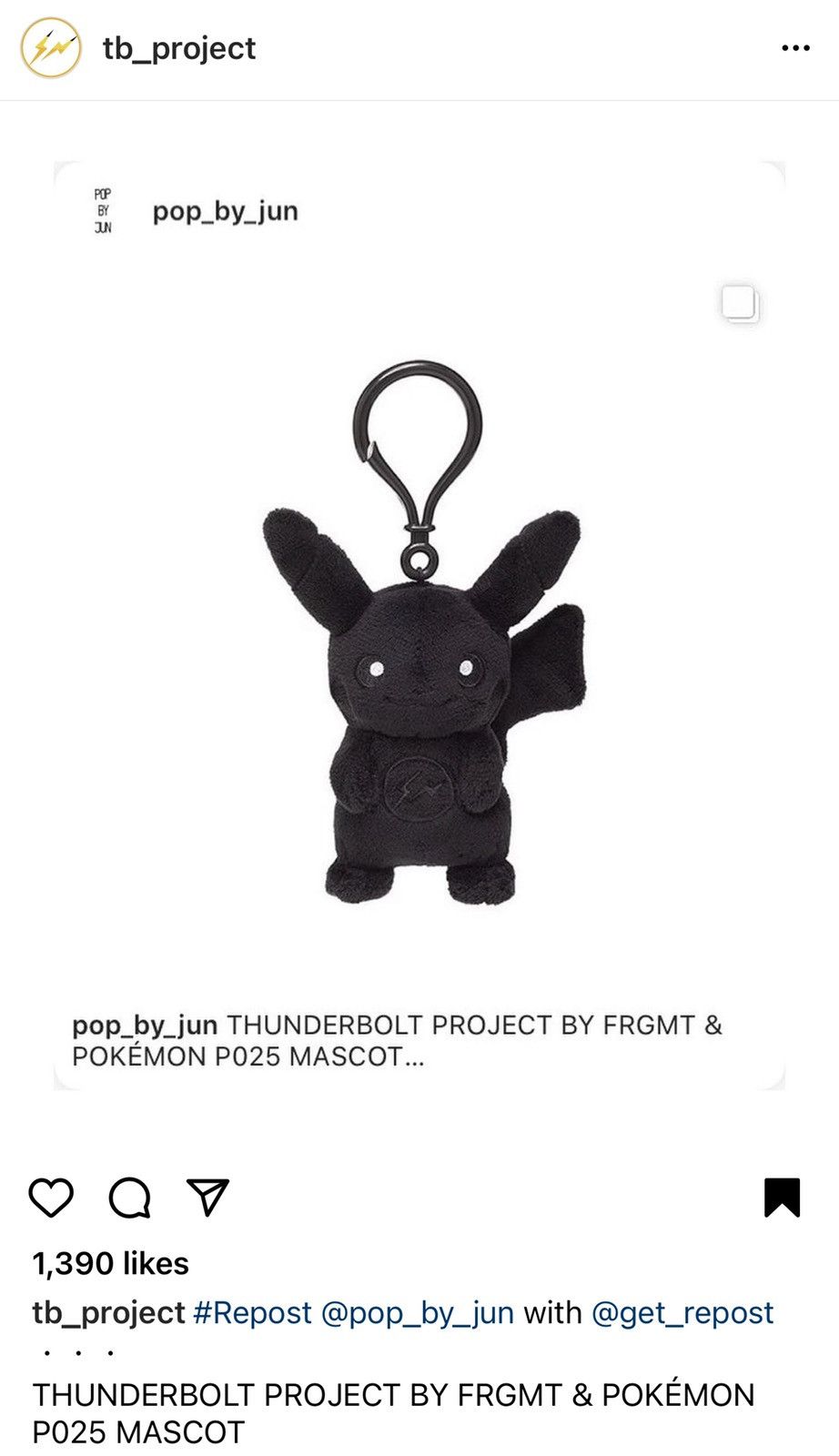 Fragment Design × Pokemon Fragment Black/grey Pikachu for Thunderbolt  Project | Grailed