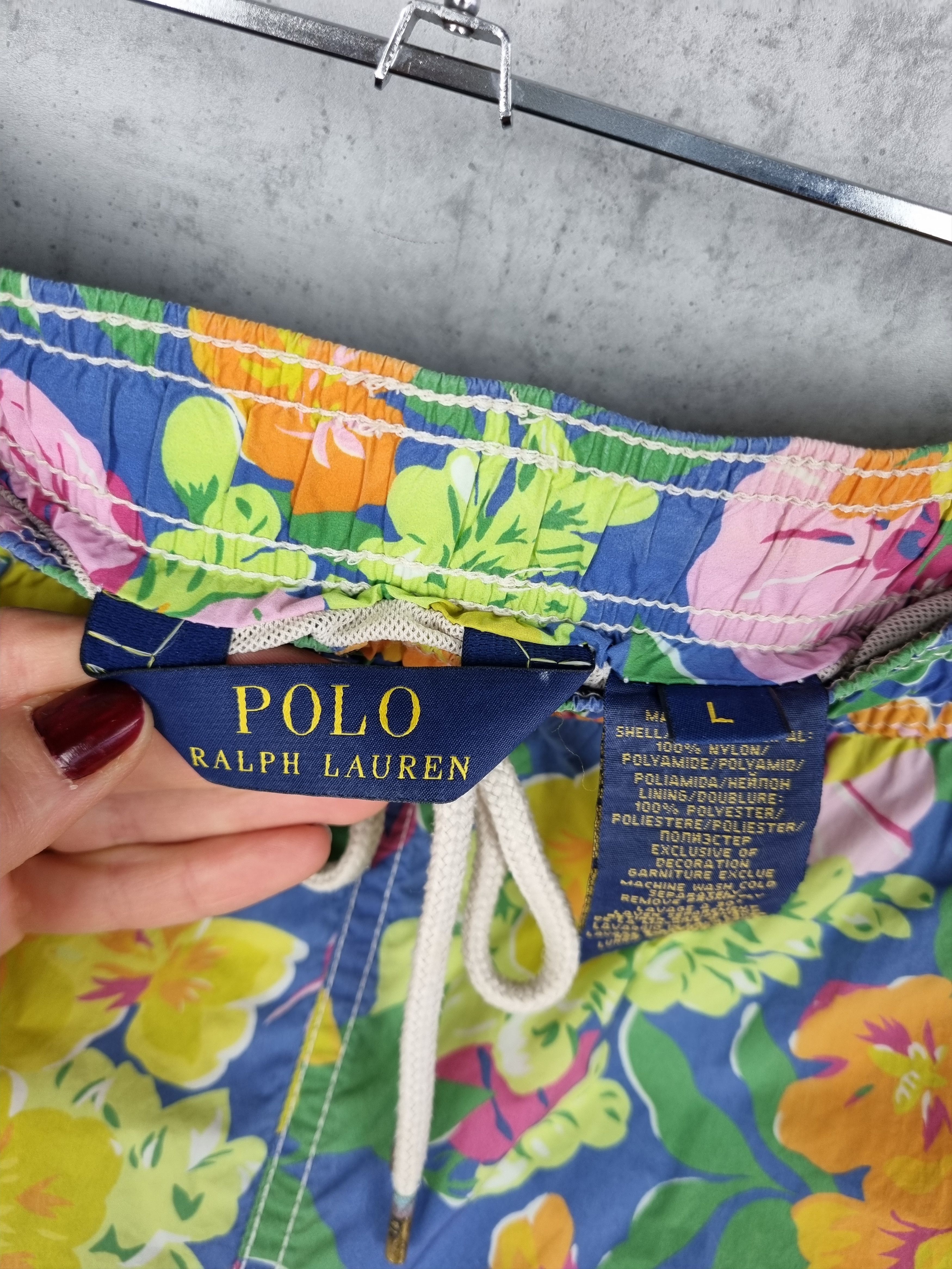 Rare RALPH LAUREN Hawaiian Floral Design Nylon Shorts