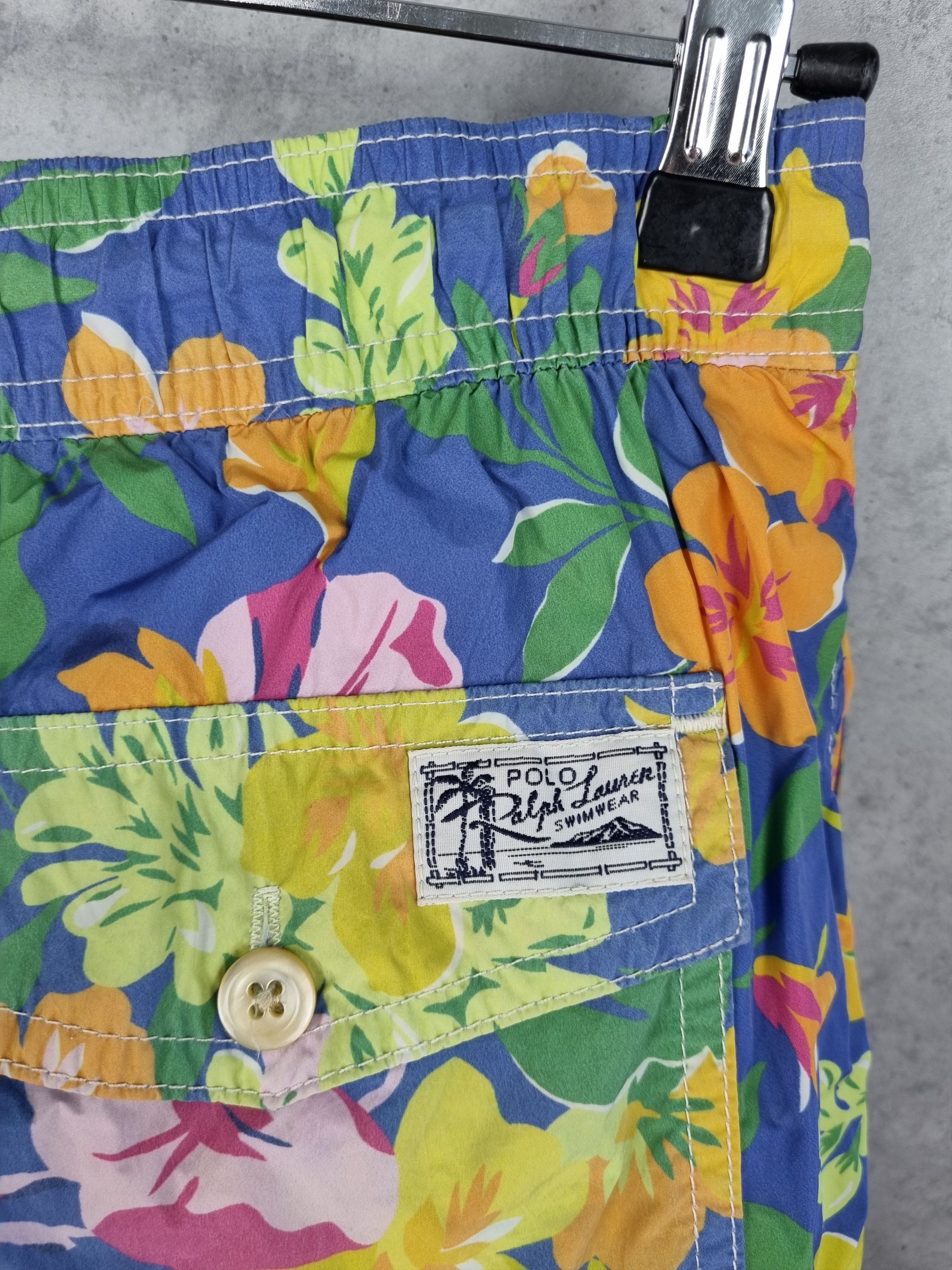 Rare RALPH LAUREN Hawaiian Floral Design Nylon Shorts