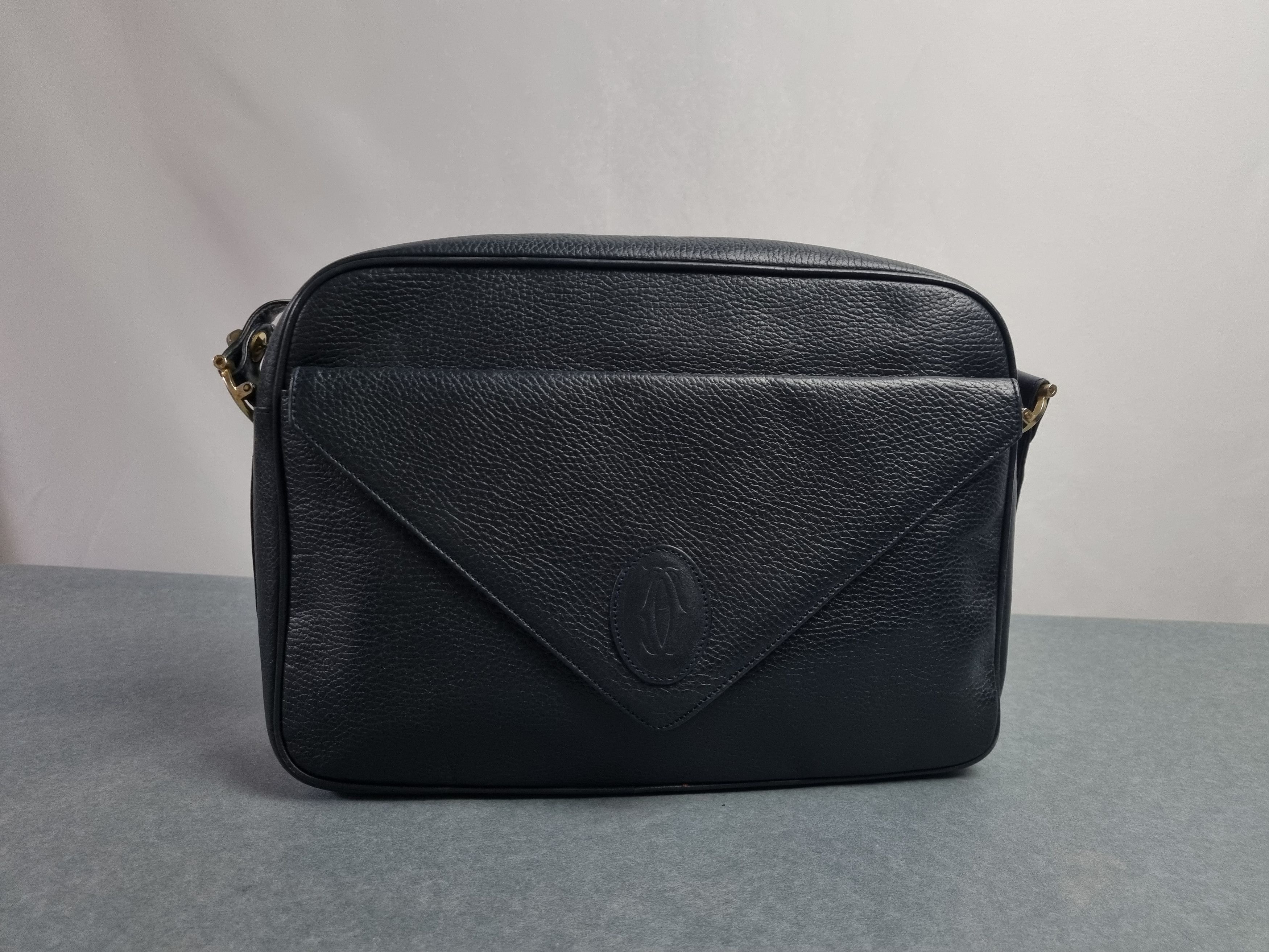 Cartier × Genuine Leather Cartier Leather Luxury Navy Crossbody Bag Size ONE SIZE - 15 Thumbnail