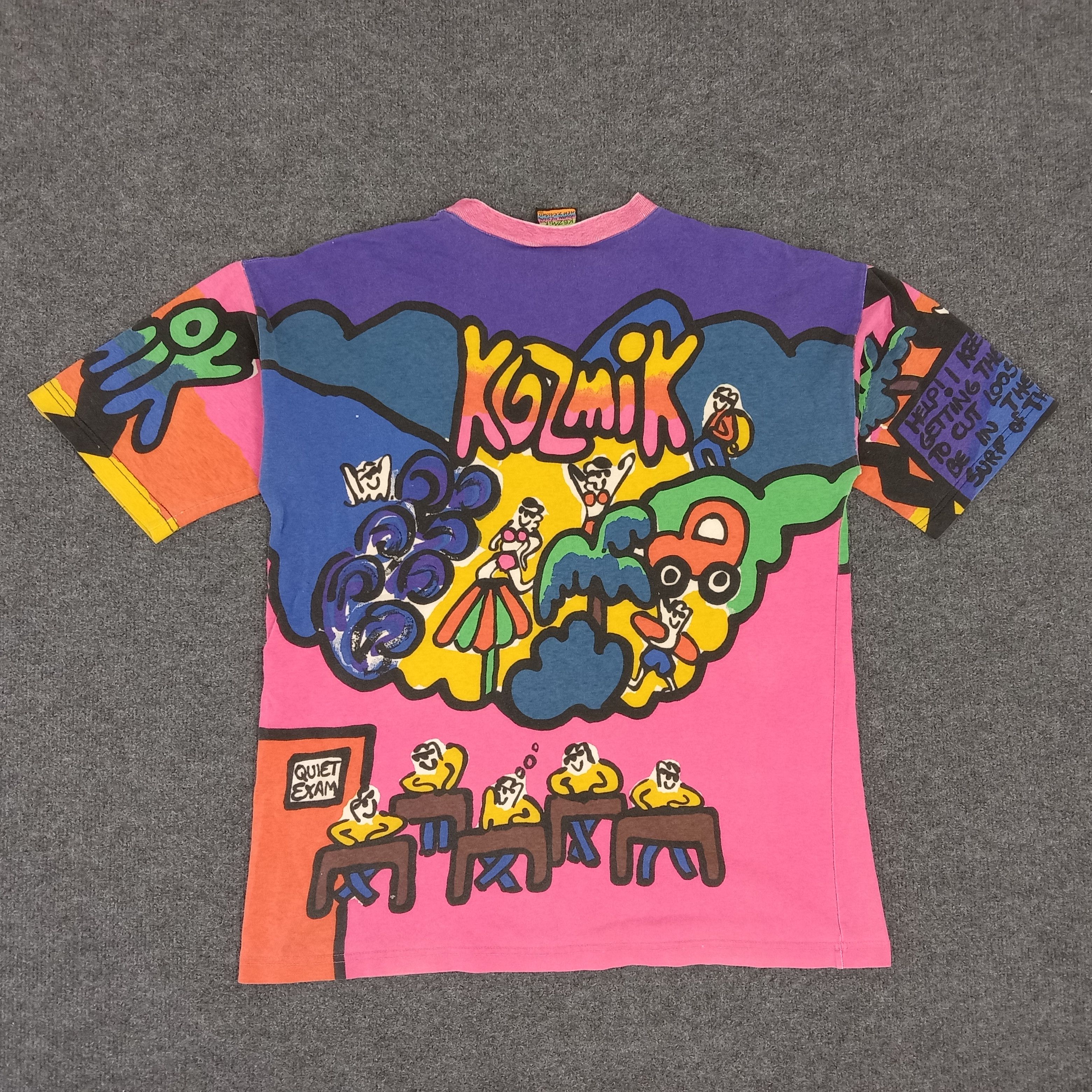Vintage Kozmik Art Japanese Streetwear Style Tshirt Size US M / EU 48-50 / 2 - 2 Thumbnail