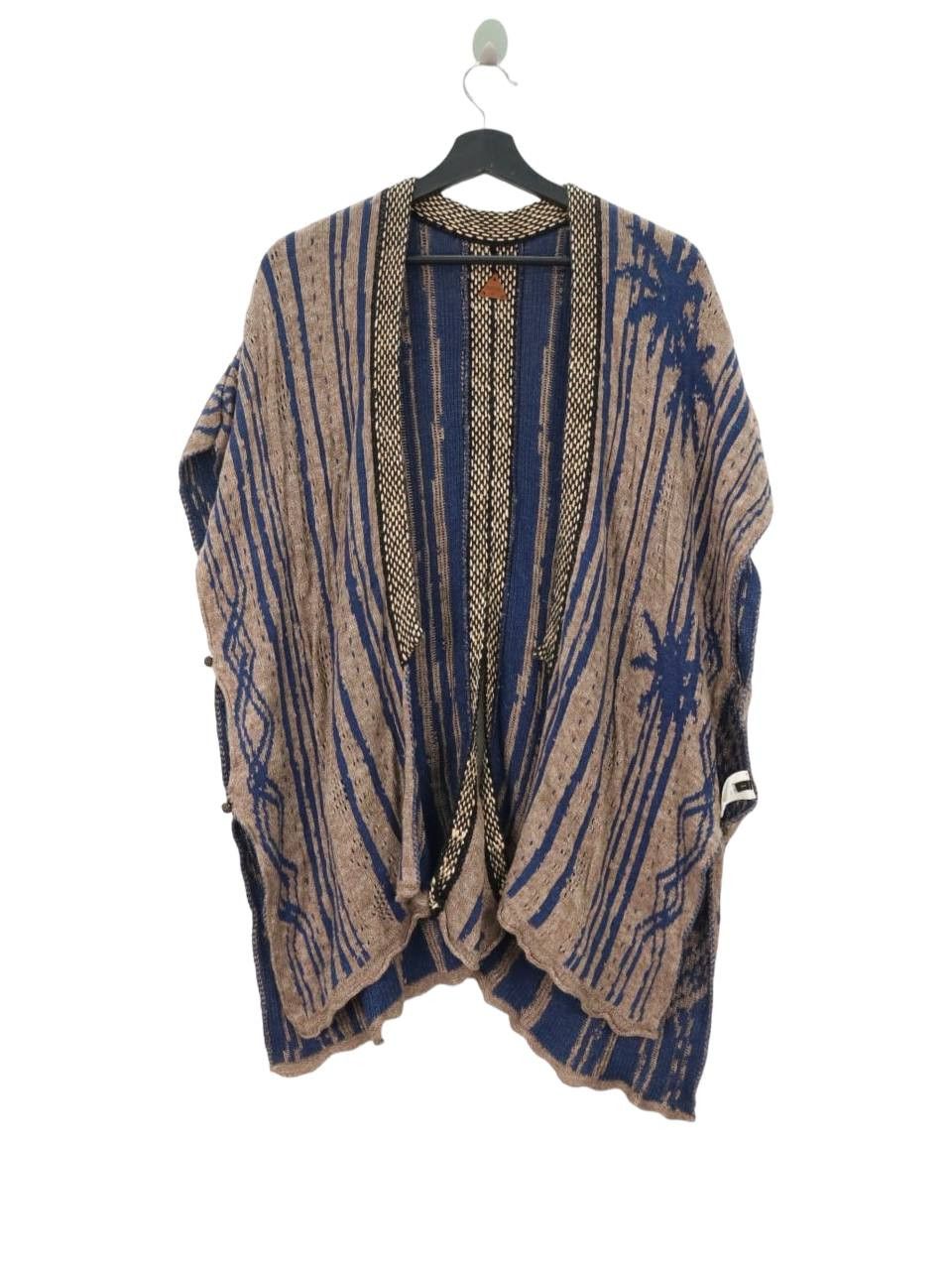 KAPITAL Linen Blend Cardigan Poncho