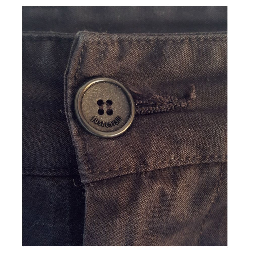 Just Cavalli Black on Black Stripe Pants Size US 32 / EU 48 - 5 Thumbnail