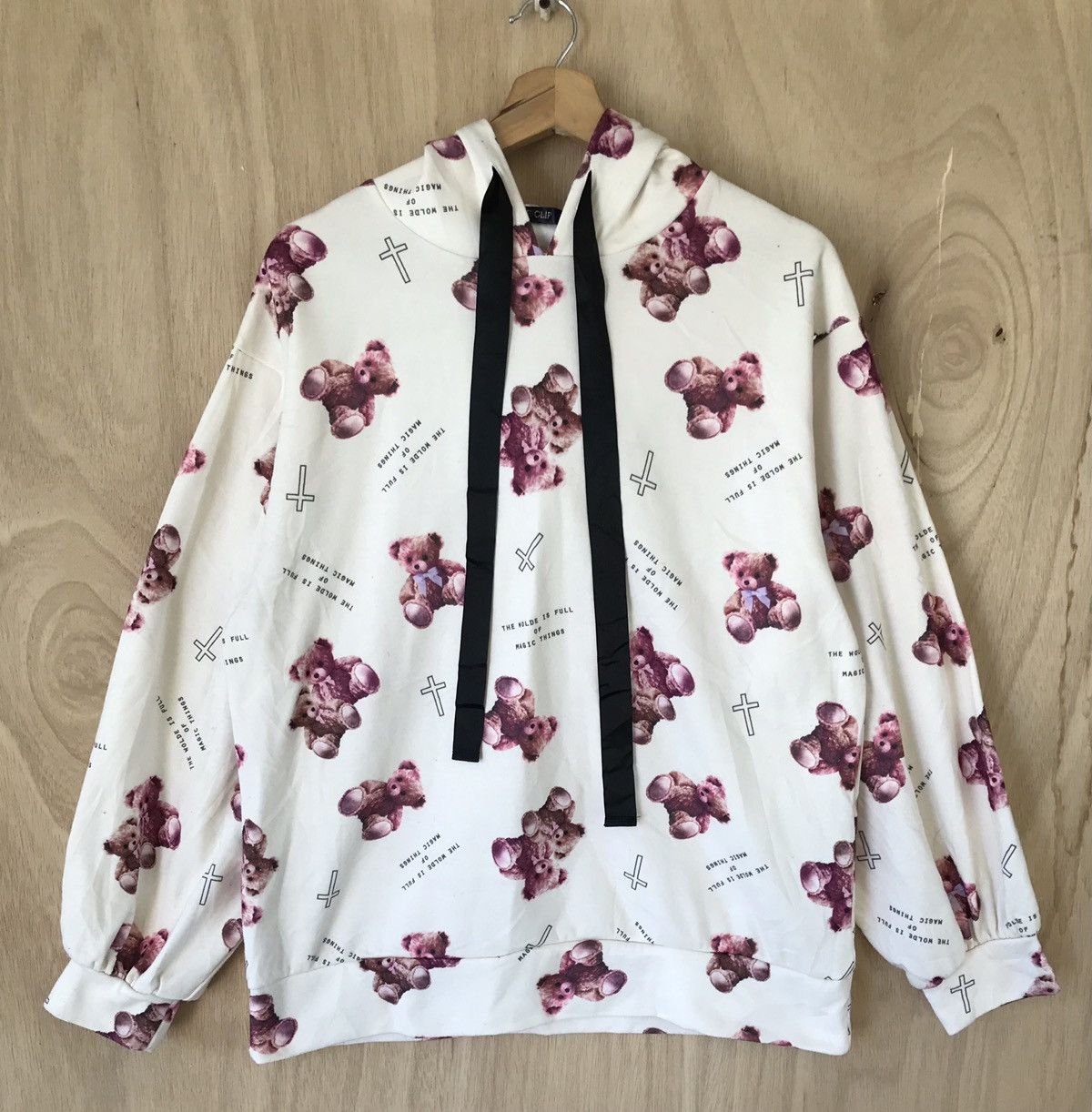 image of Chip Clip Fullprint Hoodies in White, Women's (Size Large)
