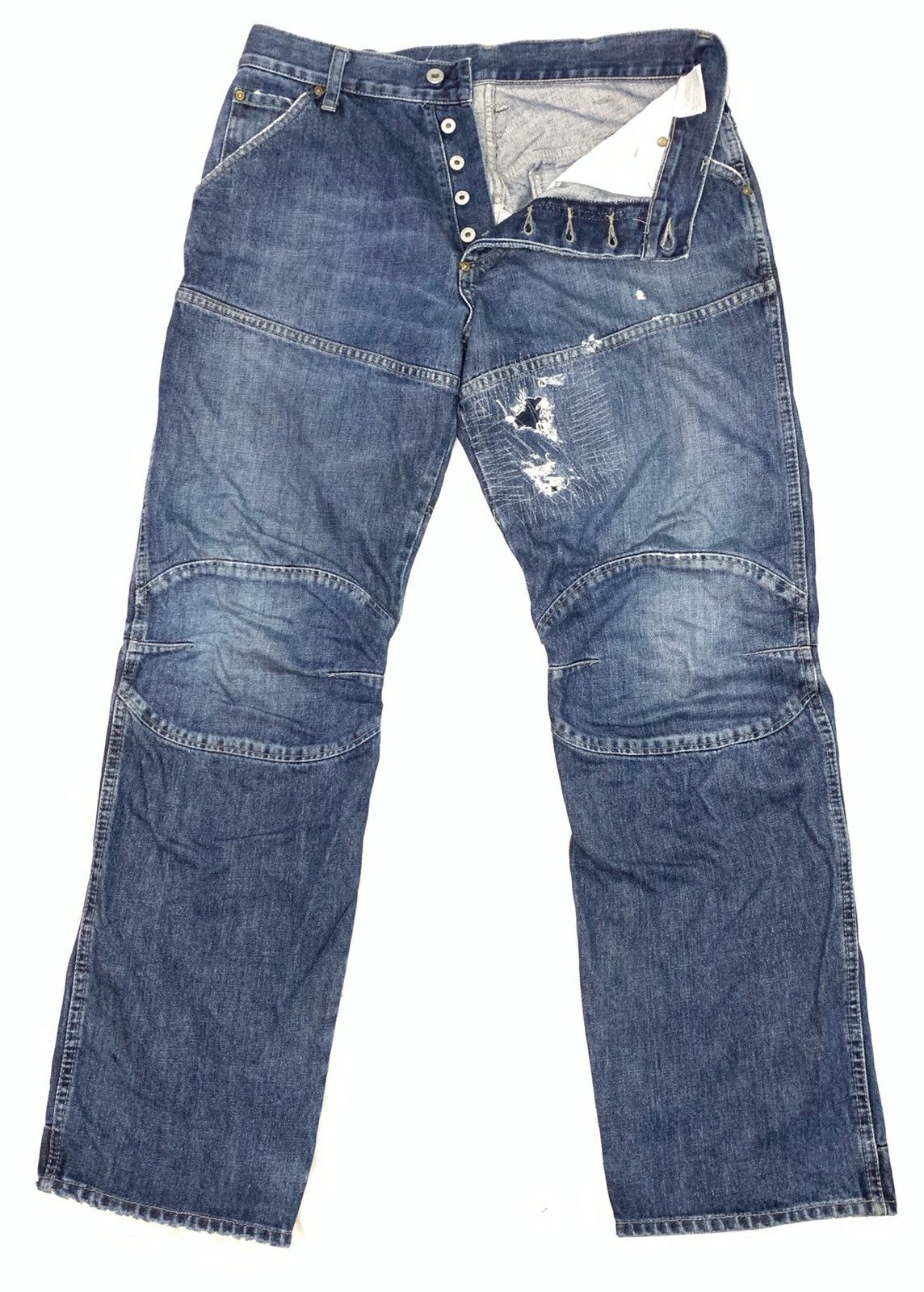 G-Star × If Six Was Nine × Le Grande Bleu (L.G.B.) 🇯🇵 G-STAR Sashiko Stitch Patchwork Denim Trousers Pants Size US 32 / EU 48 - 9 Thumbnail