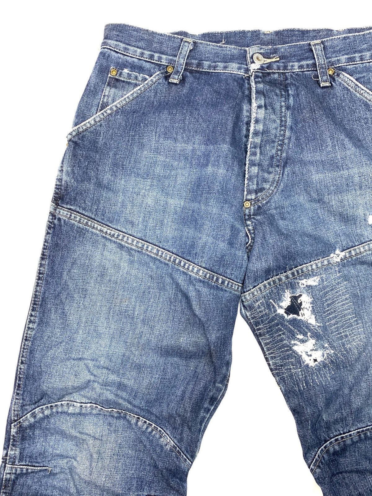 G-Star × If Six Was Nine × Le Grande Bleu (L.G.B.) 🇯🇵 G-STAR Sashiko Stitch Patchwork Denim Trousers Pants Size US 32 / EU 48 - 3 Thumbnail