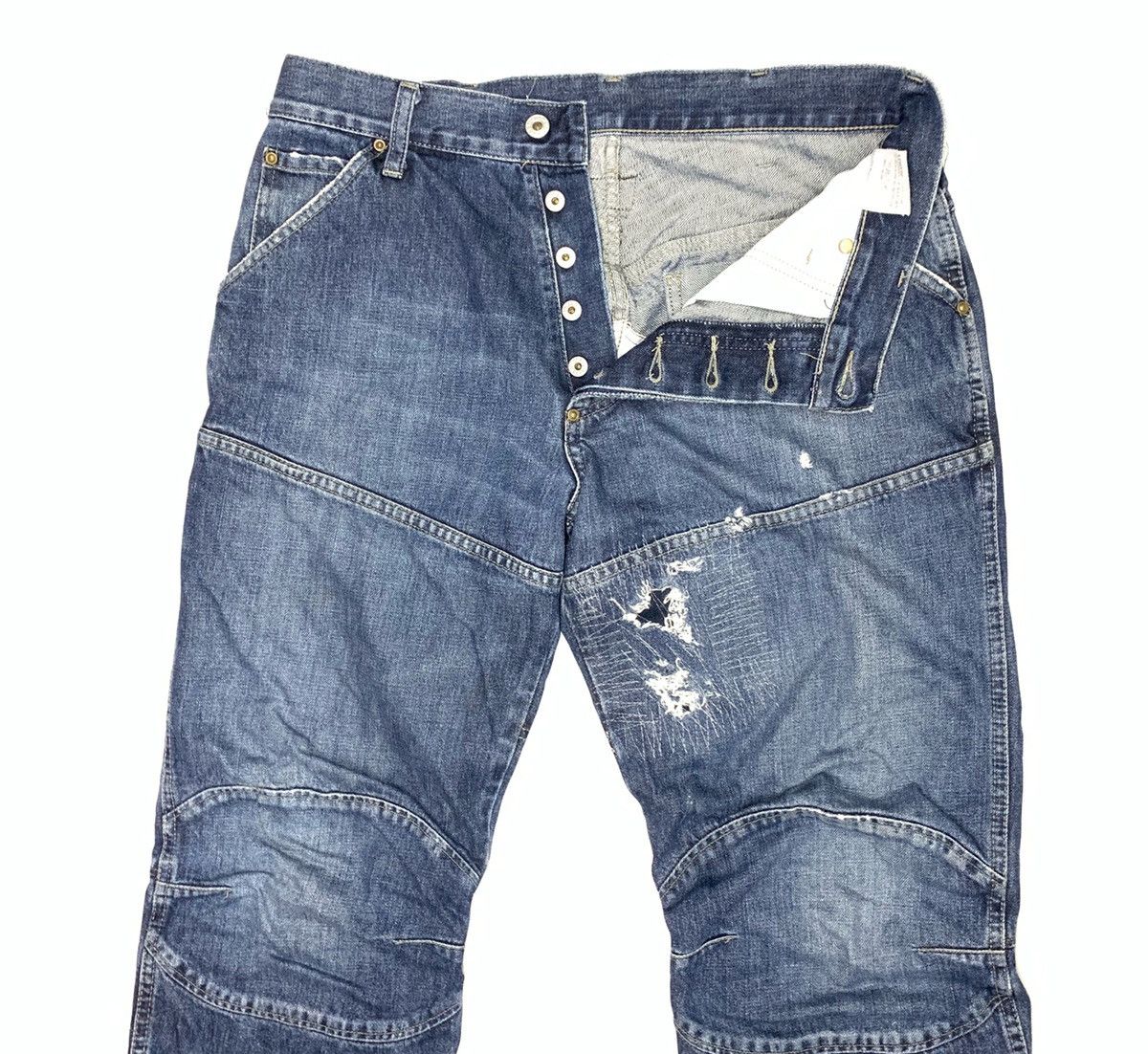 G-Star × If Six Was Nine × Le Grande Bleu (L.G.B.) 🇯🇵 G-STAR Sashiko Stitch Patchwork Denim Trousers Pants Size US 32 / EU 48 - 10 Thumbnail