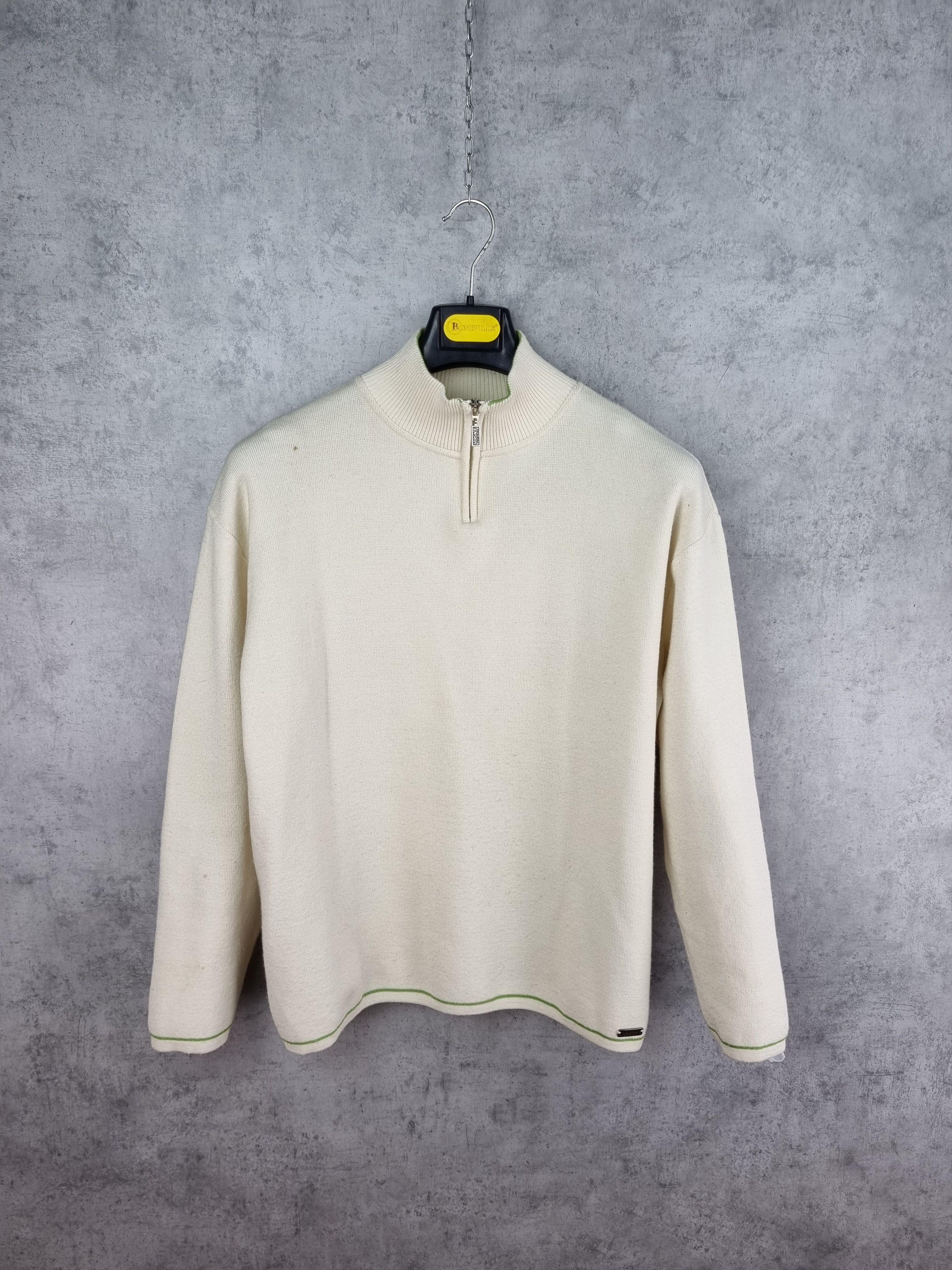 Versace × Versace Jeans Couture 90s VERSACE Sport Soft-thin Wool Half Zip Sweater Casual Size US L / EU 52-54 / 3 - 5 Thumbnail