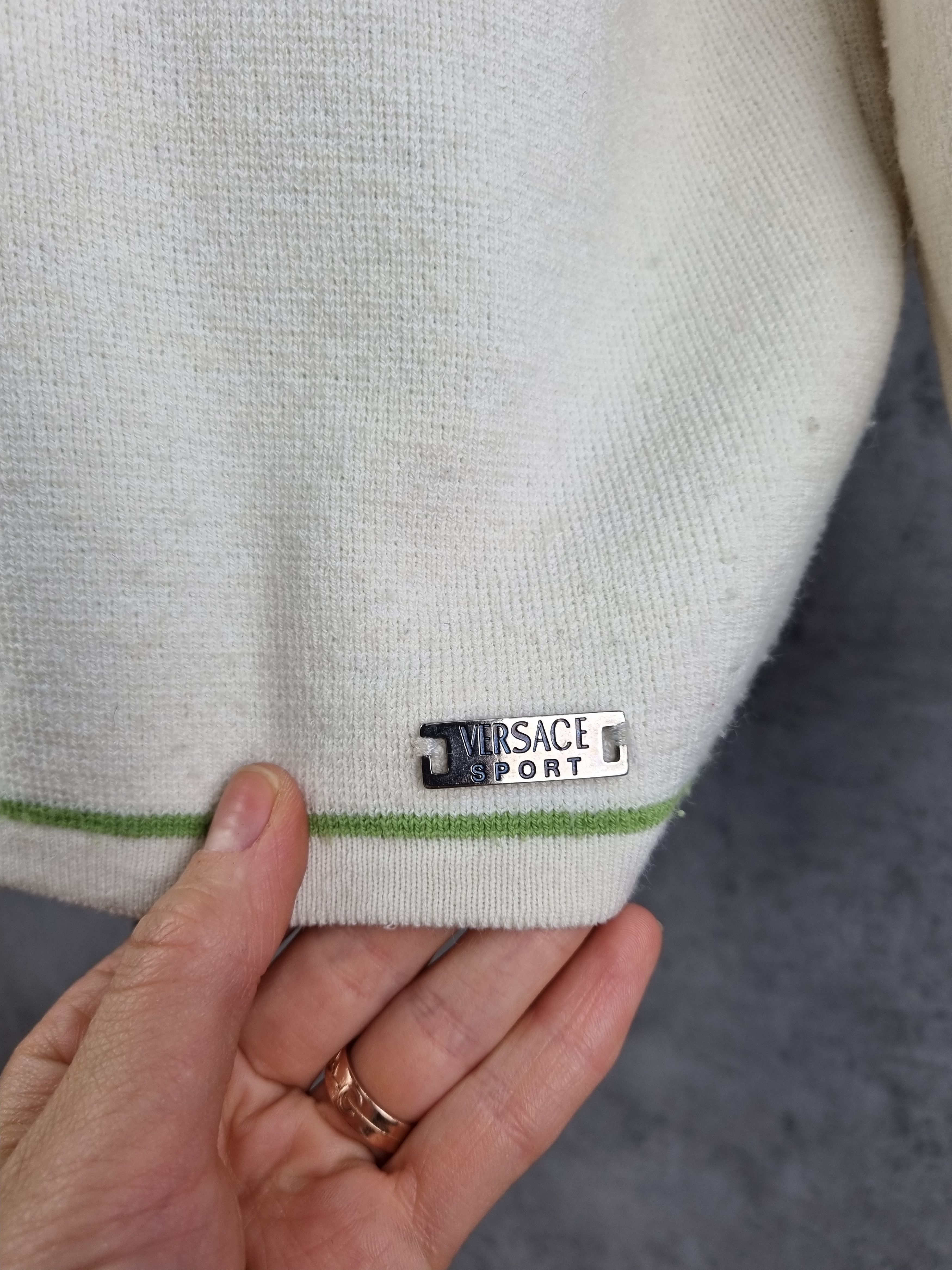 Versace × Versace Jeans Couture 90s VERSACE Sport Soft-thin Wool Half Zip Sweater Casual Size US L / EU 52-54 / 3 - 10 Thumbnail