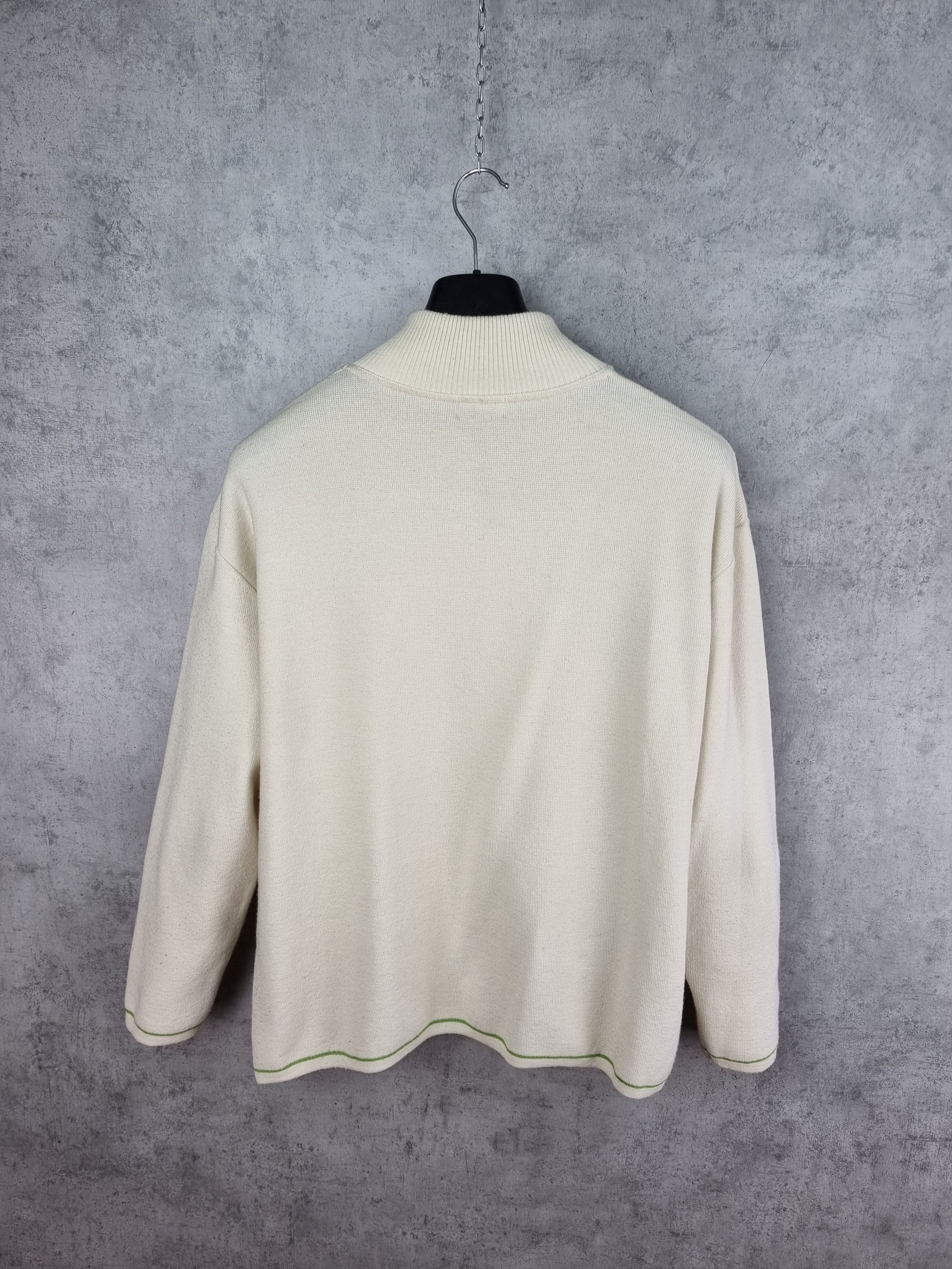 Versace × Versace Jeans Couture 90s VERSACE Sport Soft-thin Wool Half Zip Sweater Casual Size US L / EU 52-54 / 3 - 6 Thumbnail