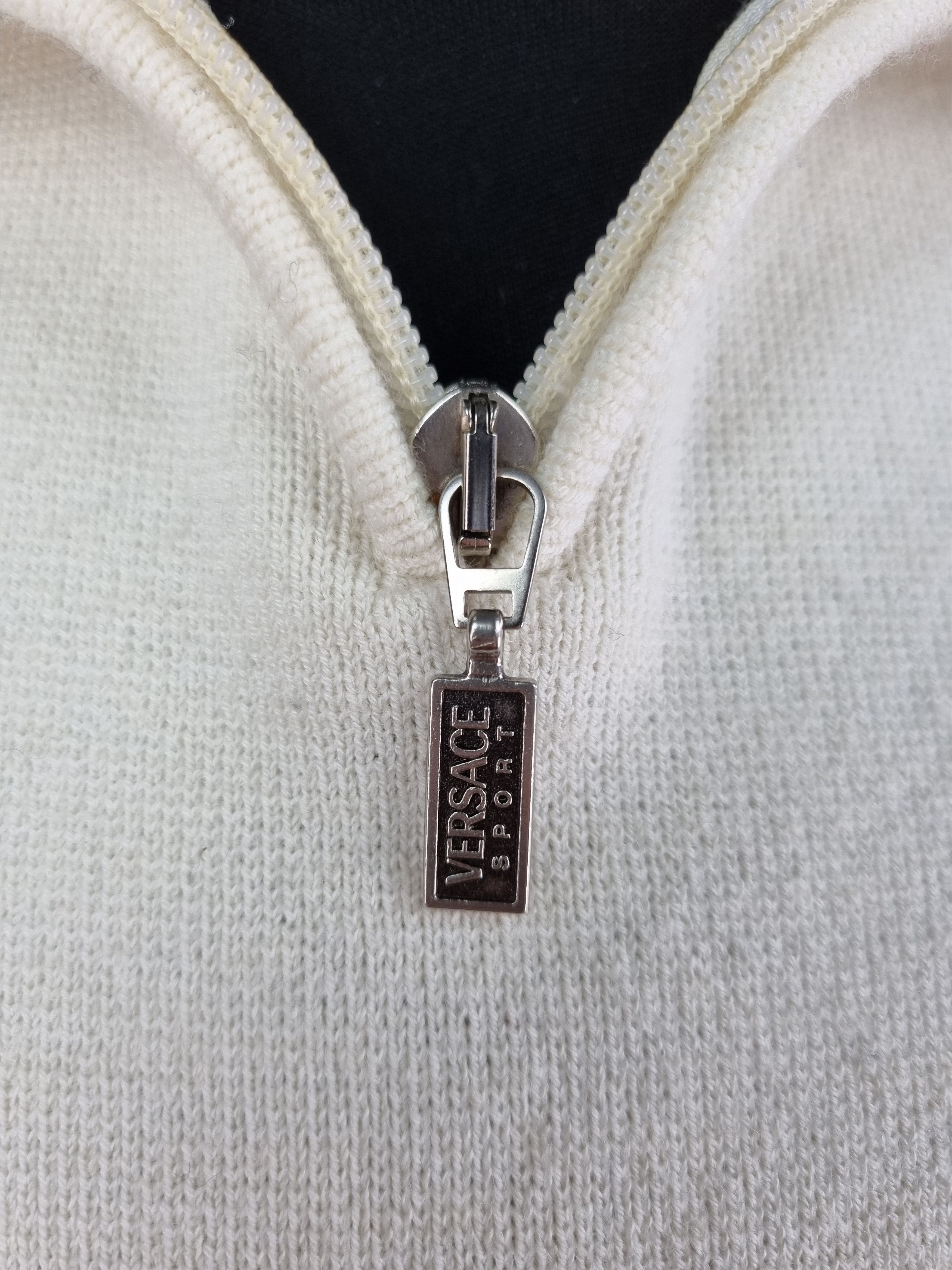 Versace × Versace Jeans Couture 90s VERSACE Sport Soft-thin Wool Half Zip Sweater Casual Size US L / EU 52-54 / 3 - 9 Thumbnail