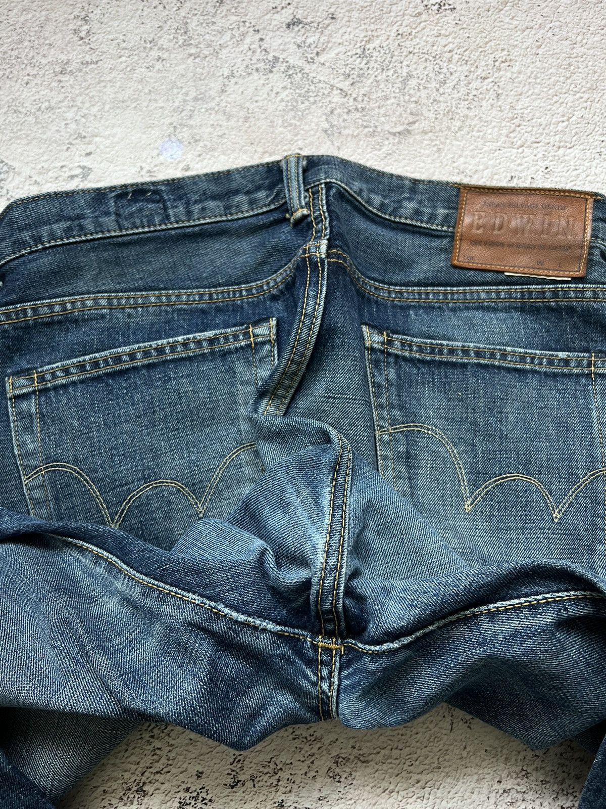 Edwin × Japanese Brand × Vintage Edwin ESC33L Japan Rainbow Selvage Denim Jeans Pants Size US 33 - 13 Thumbnail