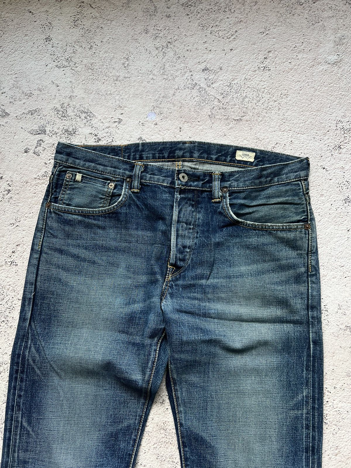 Edwin × Japanese Brand × Vintage Edwin ESC33L Japan Rainbow Selvage Denim Jeans Pants Size US 33 - 3 Thumbnail