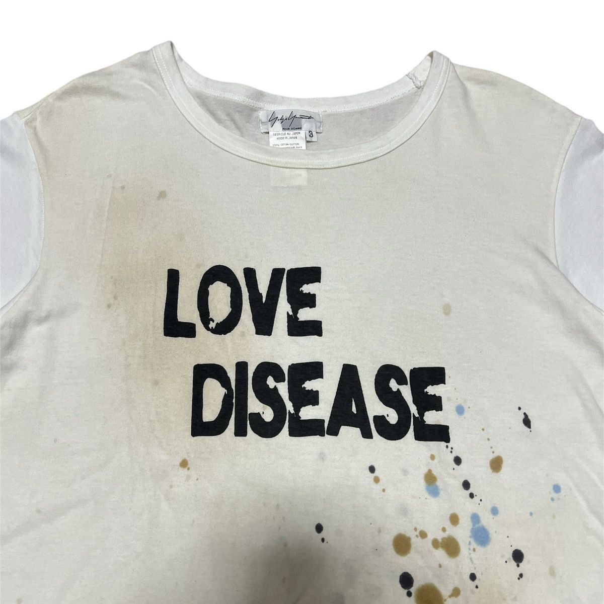 Yohji Yamamoto SS08 Yohji Yamamoto Pour Homme Love Disease T shirt Size US L / EU 52-54 / 3 - 3 Thumbnail