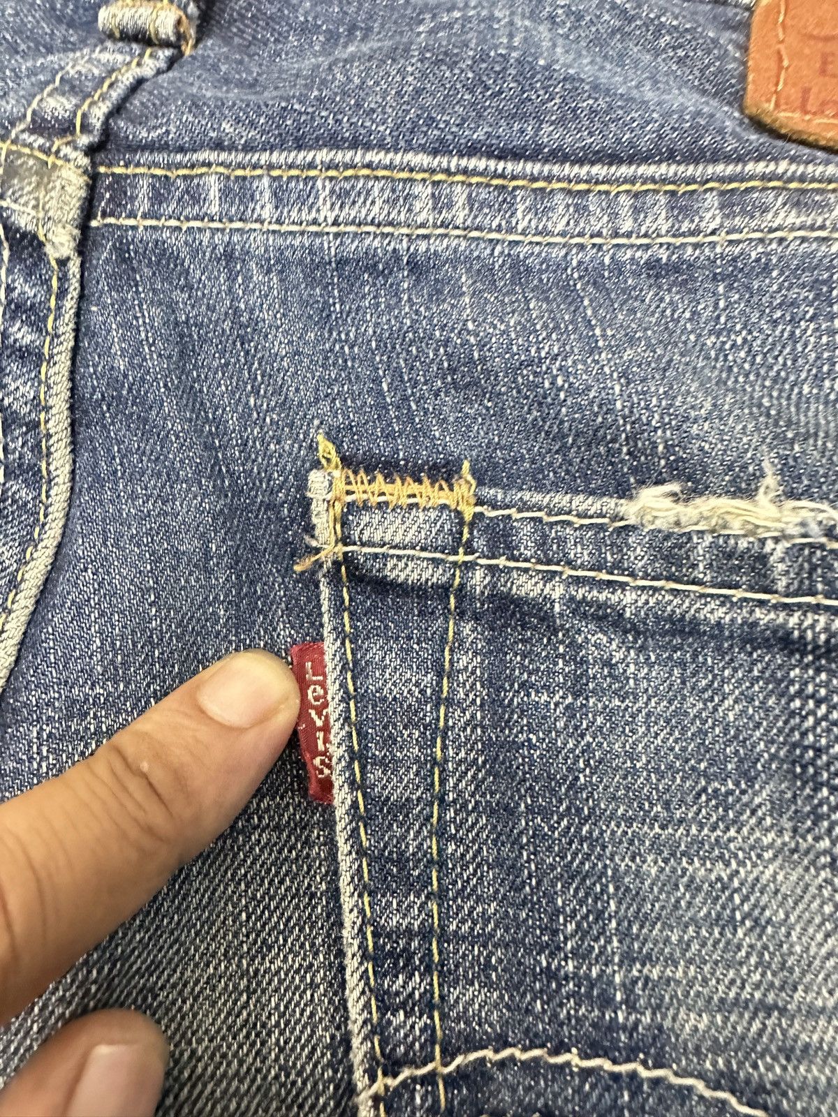 Levi's Vintag Levis 502 Distressed Denim 34x32 JJ100 Size US 34 / EU 50 - 13 Thumbnail