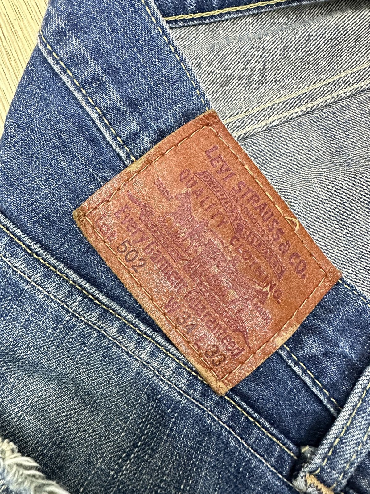 Levi's Vintag Levis 502 Distressed Denim 34x32 JJ100 Size US 34 / EU 50 - 11 Thumbnail