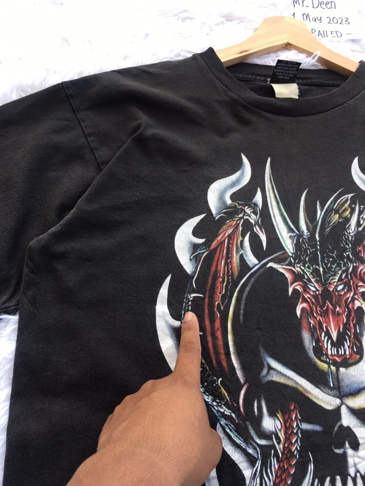 Vintage Rare Vintage Skull Dragon Tshirt Size US L / EU 52-54 / 3 - 10 Thumbnail