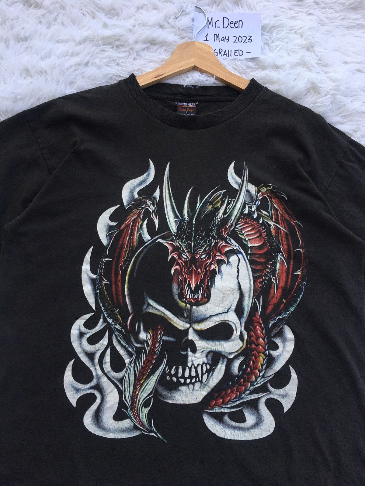 Vintage Rare Vintage Skull Dragon Tshirt Size US L / EU 52-54 / 3 - 5 Thumbnail