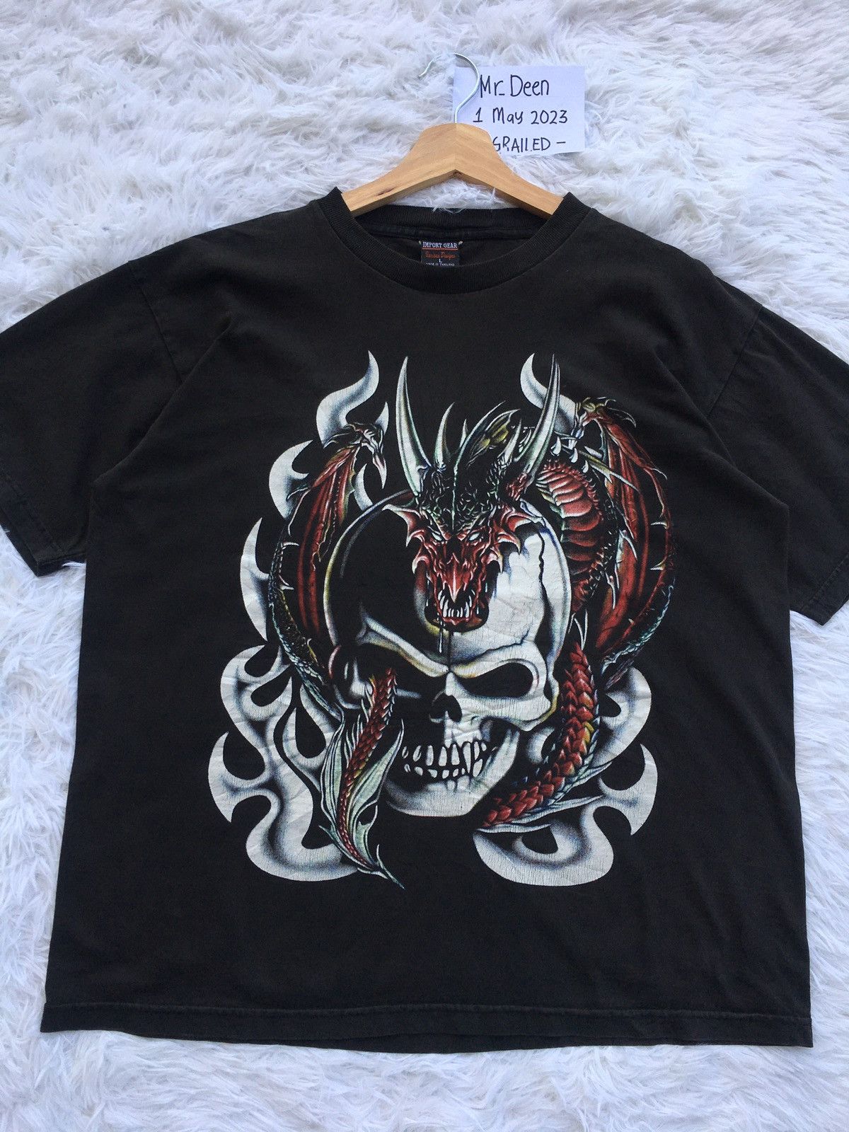 Vintage Rare Vintage Skull Dragon Tshirt Size US L / EU 52-54 / 3 - 2 Thumbnail