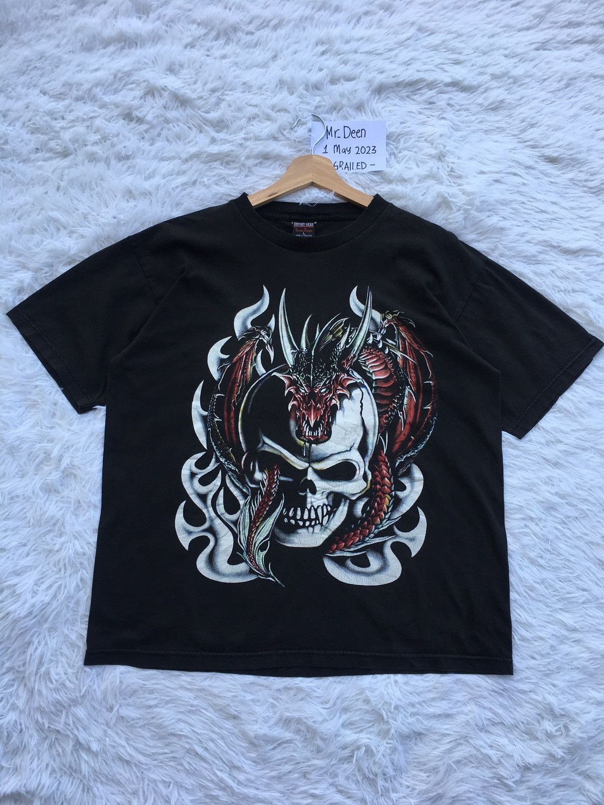 Rare Vintage Skull Dragon Tshirt