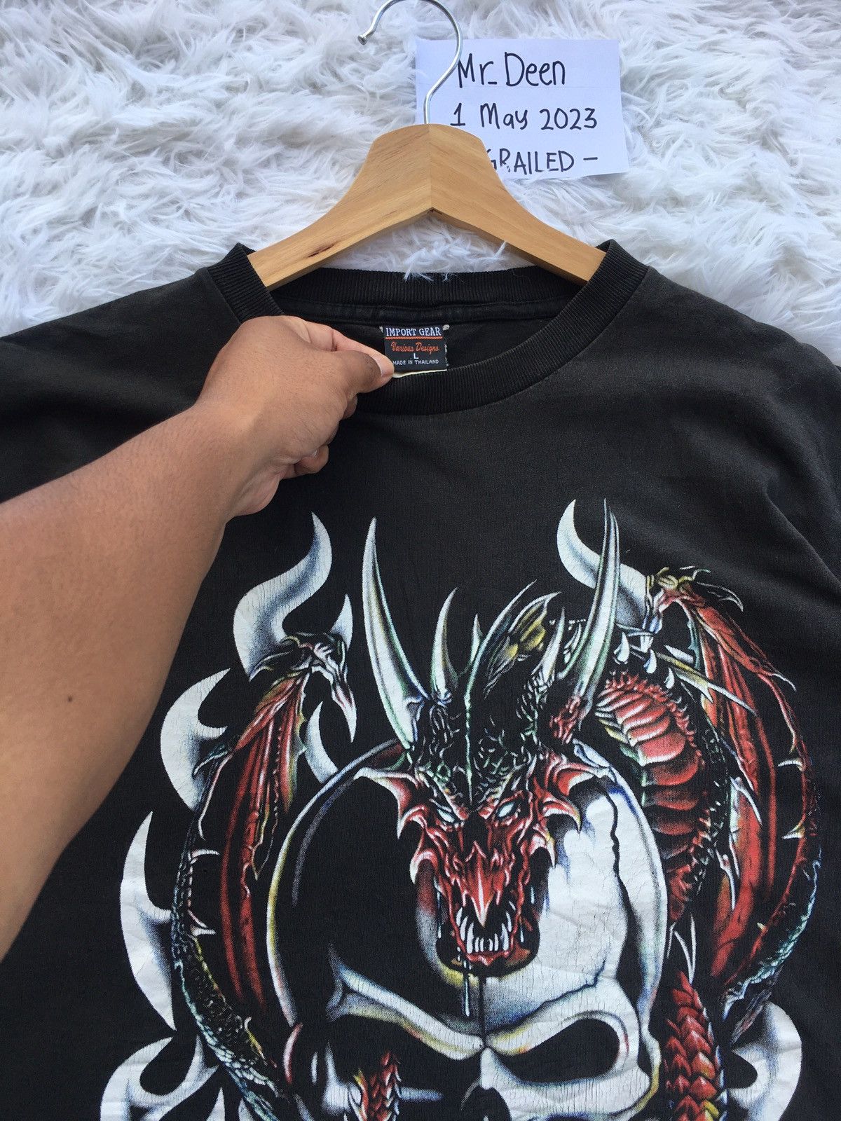 Vintage Rare Vintage Skull Dragon Tshirt Size US L / EU 52-54 / 3 - 7 Thumbnail