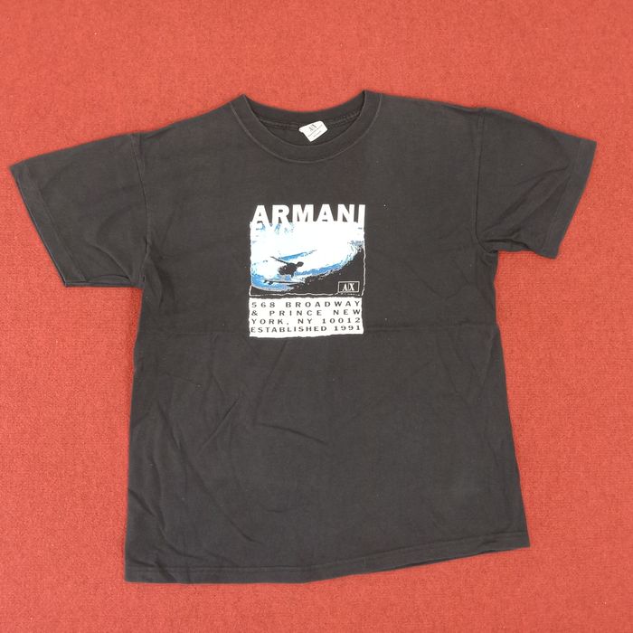 Vintage Armani Exchange Italian Brand Center Logo Design Tshirt Grailed