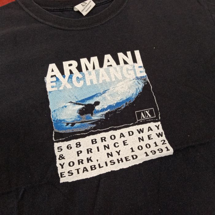 Vintage Armani Exchange Italian Brand Center Logo Design Tshirt Grailed