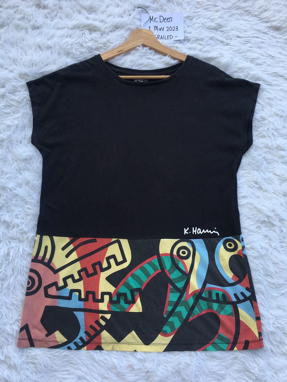 Keith Haring Rare Keith Haring SPRZNY TShirt Size L / US 10 / IT 46 - 1 Thumbnail