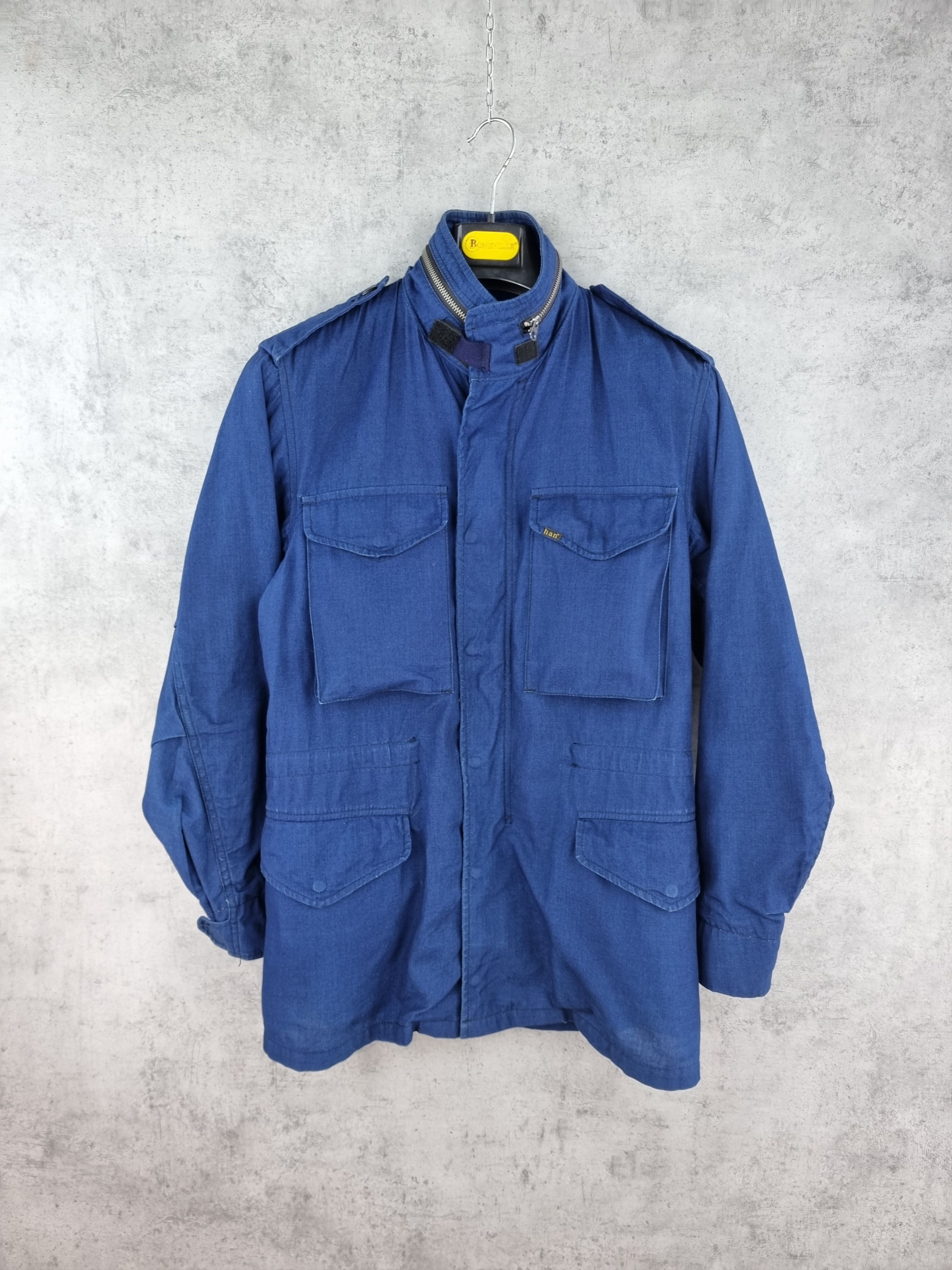 Han Kjobenhavn Rare HAN Field Jacket Military Blue Navy soft fabrics Size US M / EU 48-50 / 2 - 4 Thumbnail